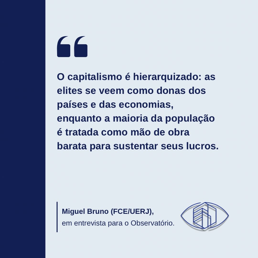 Em entrevista para a equipe do Observatório, o professor Miguel Bruno (FCE/UERJ) ressalta o ponto chave para entender uma economia capitalista, a hierarquização.
Acesse o nosso site e leia a entrevista completa!
#bancocentral #economia #entrevista #observatório