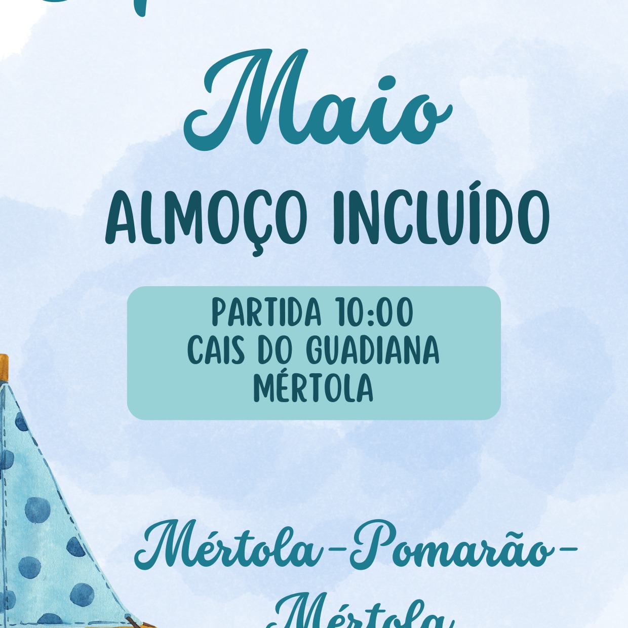 Reservas: happyguadiana.com
🚤 Passeio de Barco com Almoço – 1 de Maio | Mértola 🍽️
Celebre o feriado com um passeio de barco único no Guadiana, com saída de Mértola e almoço incluído.
🛶 Regresso à escolha: de barco ou de carro.
🌿 Natureza, boa comida e tranquilidade num só dia.