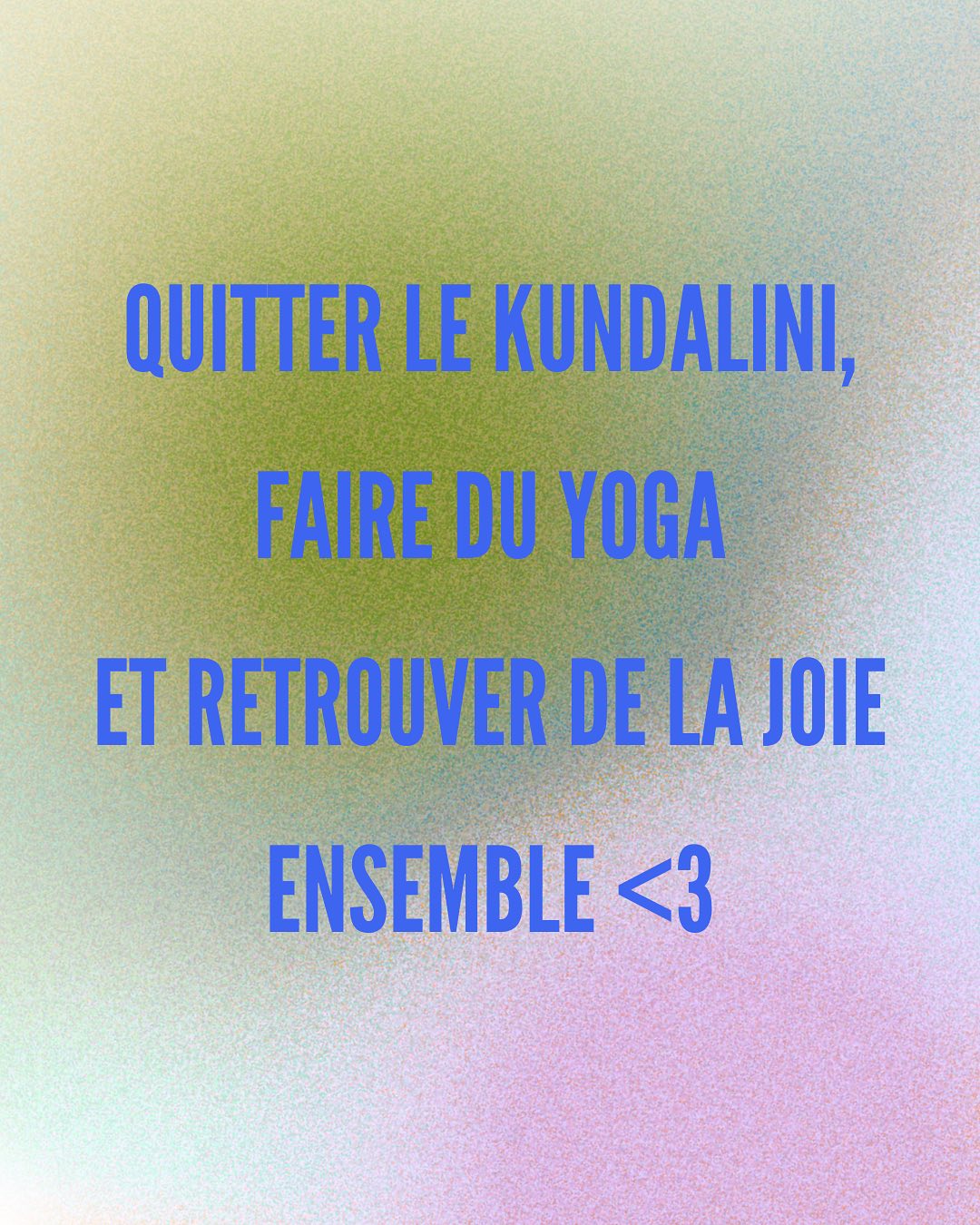 Si cela te parle et que tu as envie de réfléchir à tout ça avec moi, je pense organiser une petite visio pour penser ensemble la transformation de nos cours et de nos pratiques.
Écris-moi si tu souhaites participer à cette réunion informelle.
Tout le monde est bienvenu : débutant·es, enseignant·es, curieux·ses… ♥
🧚🏻♂️
#yoga #kundalini #kundaliniyoga #kundaliniyogateacher
