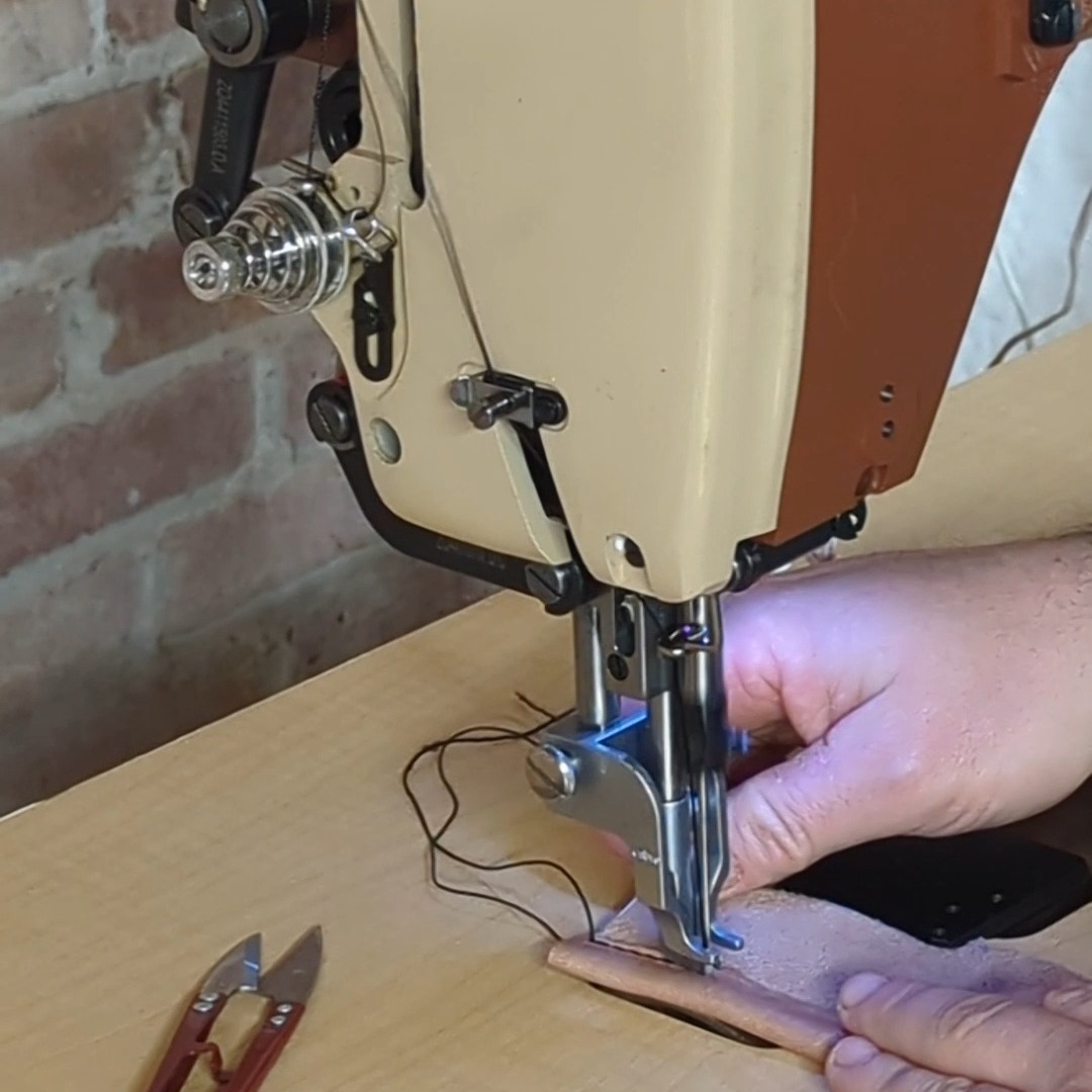 sewing the baby bootie tops. The leather is from our sheep and bark tanned @driftlesstannery
#vtmade #farmmade