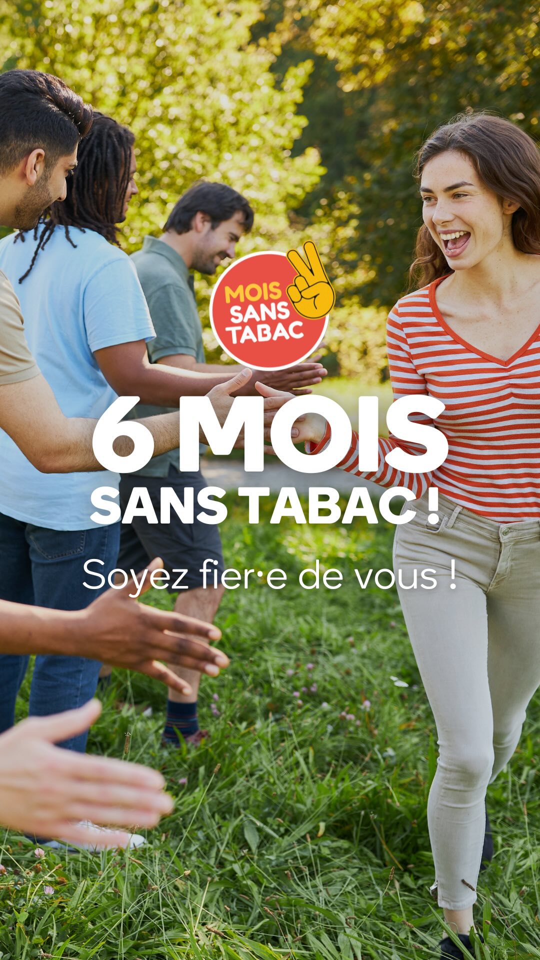 6 MOIS SANS TABAC 👏🏻🎉
Bravo à tous, nous sommes tous très fiers de vous ! Continuez comme ça, tenez bon ! 💪
Dans les moments difficiles, rappelez-vous les raisons de votre arrêt, les bénéfices et ce sentiment de fierté que vous pouvez ressentir. Vous pouvez aussi contacter le 39 89, gratuitement, pour obtenir l’aide d’un•e tabacologue 🧑🏽⚕️
Encore bravo et belle journée à tous ! ☀️