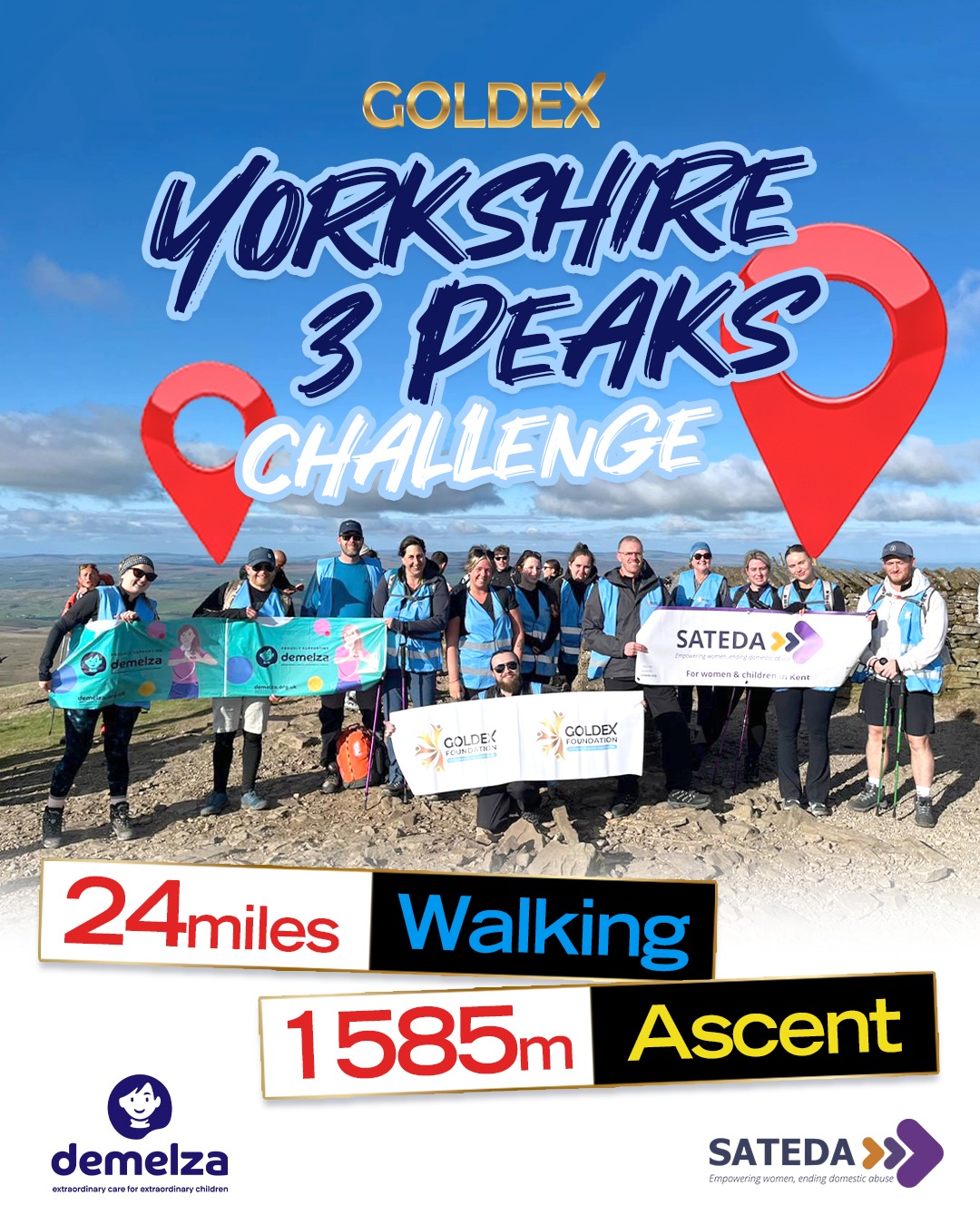 Still riding the high (and the aches!) from yesterday's monumental Yorkshire Three Peaks challenge! 14 of us pushed our limits across those stunning but unforgiving landscapes, all for the incredible missions of SATEDA and Demelza. Every step, every climb, every blister was a testament to our determination and the vital support these charities provide. Huge respect to our six incredible individuals who conquered all three peaks! Feeling immensely proud of our team and the difference we're making. ๐ #yorkshirethreepeaks #charitychallenge #SATEDA #demelza #EnduranceTest #yorkshirestrong #makingadifference