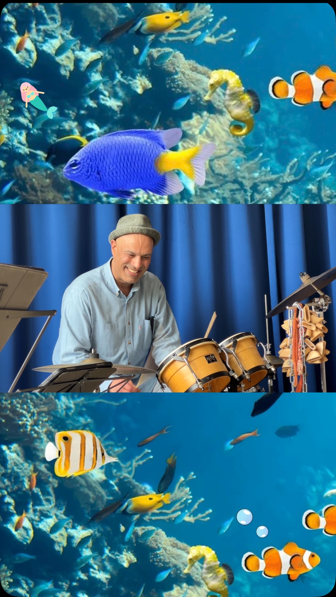 We had a great time at @podiumhorizon Podium Horizon last week! And we would like to give some kudos to our friend and initiator of this wonderful new venue @babak_maddah Babak Maddah. 🤩 Don’t miss the next Musical Cultural Meeting on 25 May in gorgeous Amsterdam West! More impressions of our concert to come aquarium-style! #🧜♀️🧜♀️📻 #electronicduo #amsterdam #aquarium #mermaidradio @charllottemusic @raya_hadzhieva @nlwomeninjazz