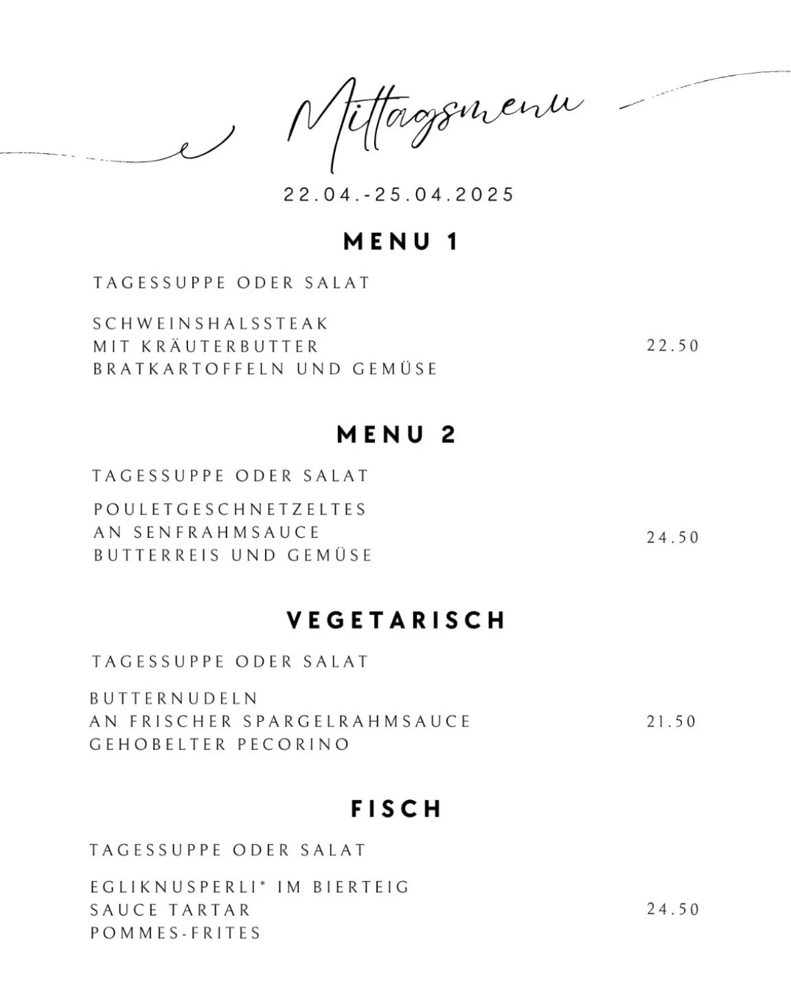 Neue Woche neue Menüs... Kommt vorbei 🤤#food #sanktgallen #küchenschlacht