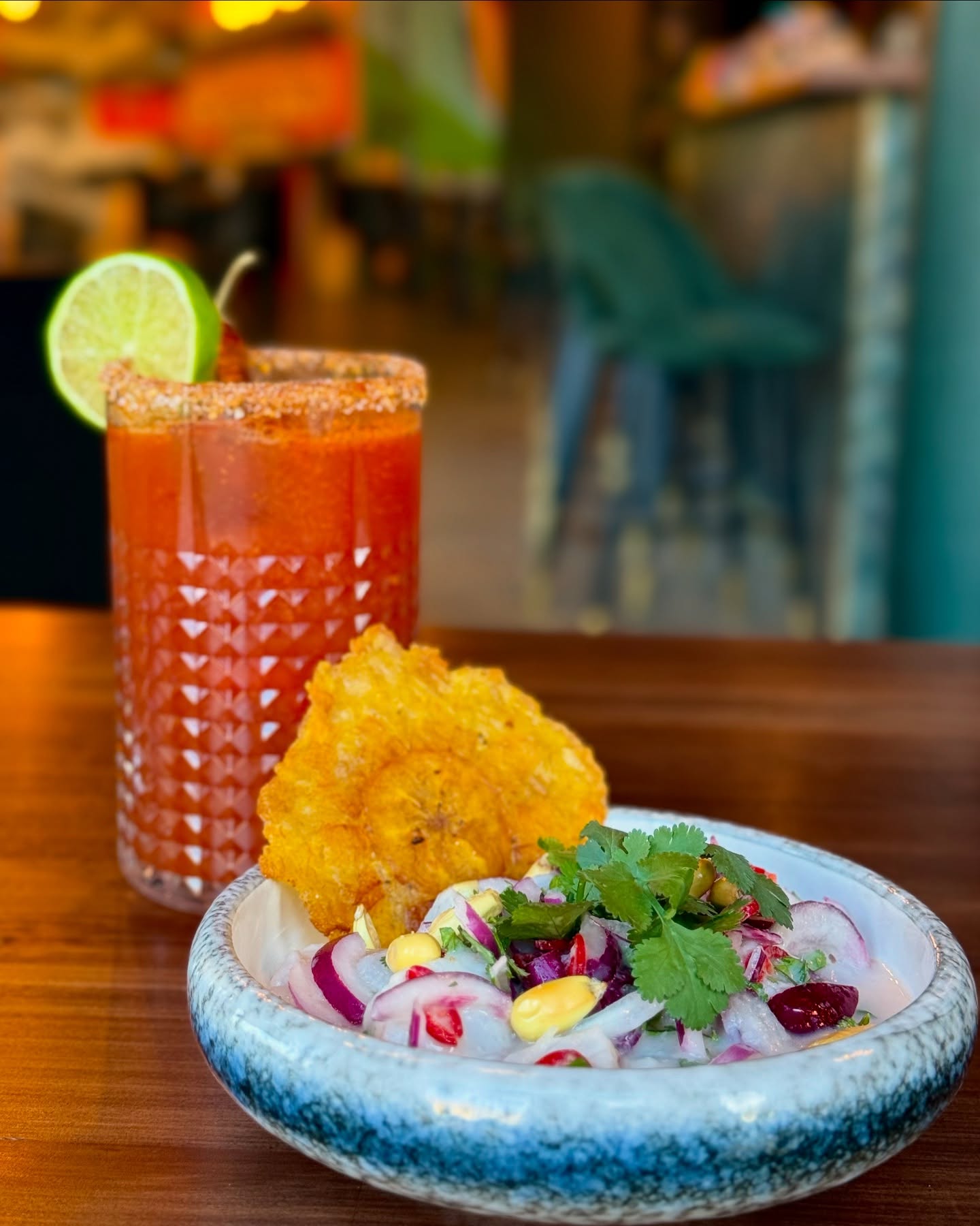 Michelada for the mood, ceviche for the soul🤌💃
#morenalatinlife