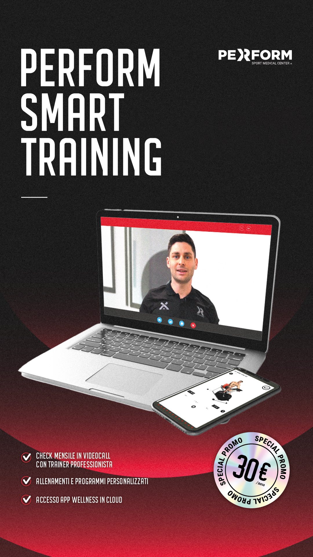 BIG ANNOUNCEMENT 📢…
PERFORM SMART TRAINING !
Attraverso questo nuovo progetto il Team Perform vuole rendersi disponibile per coloro che hanno tempistiche limitate o che per motivi logistici non possono raggiungerci in struttura .
Con Perform Smart training non ci saranno più confini e tutti avranno la possibilità di allenarsi in modo personalizzato ed autonomo gestito dai nostri professionisti i quali saranno a vostra disposizione per farvi raggiungere i vostri obbiettivi 🎉
Attraverso l’utilizzo di un’App avrete modo di scoprire gli allenamenti creati appositamente per voi e tracciare i vostri progressi
ORA NON CI SONO PIÙ SCUSE !!
Per info contattateci 💪🏽