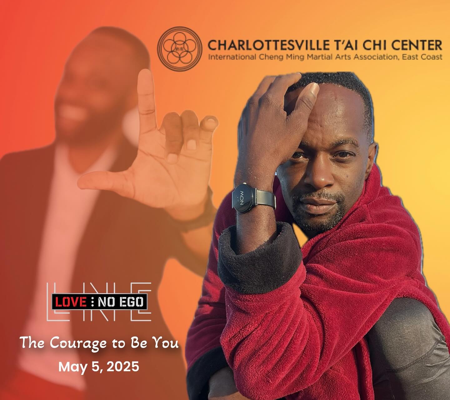 Today, I’m looking forward to reconnecting with Charlottesville Tai Chi Center and presenting, “Love…No Ego, The Courage to Be You”!
#love
#lovenoego
#mrlovenoego
#taïchi