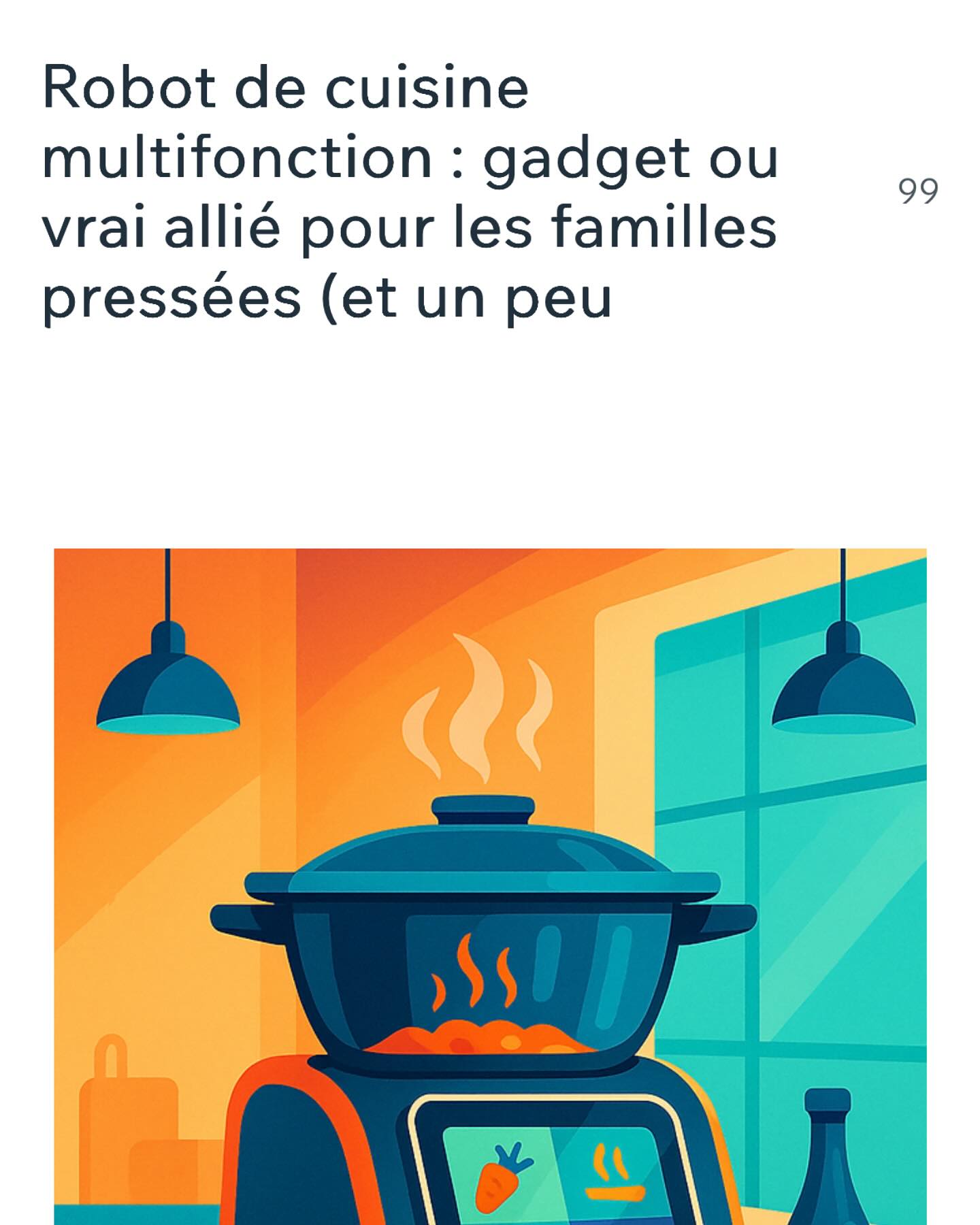 Robot de cuisine multifonction : gadget ou vrai allié des familles pressées (et affamées) ?
Entre les devoirs, les lessives et les “qu’est-ce qu’on mange ce soir ?”, le robot de cuisine pourrait bien être le nouveau héros de ta cuisine.
Mais est-ce vraiment une révolution… ou juste un gadget de plus à dépoussiérer ?
On a tout décortiqué dans notre dernier article : avantages, inconvénients, et modèles qui valent le détour !
Lire l’article complet ici :
mamanvsrobot.com/post/robot-de-cuisine-multifonction-gadget-ou-vrai-allié-pour-les-familles-pressées-et-un-peu-affamées
⸻
#robotdecuisine #robotcuiseur #cuisinefacile #recettefacile #famillepressée #cuisinemaison #repasenfamille #mamanorganisée #recetterapide #gadgetouallié #smartkitchen #viepratique #homemadefood #foodprep #kitchengadget #astucecuisine #cuisineconnectée #parentsorganisés #robotmultifonction #thermomixstyle