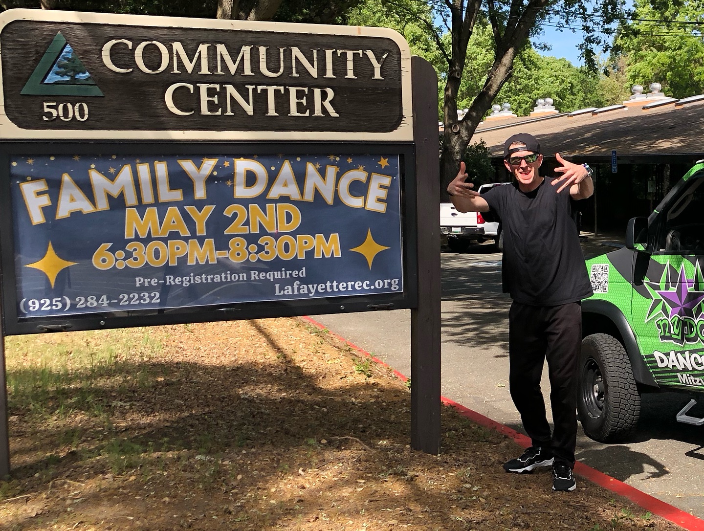 NYDC New You Dance Center’s Mr AJ also known as DJ-AJ is your MC/DJ for @lafayette_rec May 2nd Family dance.
Tickets are only $10.00 and you know it’s going to be a memory that you and your little will remember for a lifetime!
Mr AJ’s hometown is Lafayette ca. and he is a proud @lafayettechamber_ca ambassador for entertainment.
Contact Lafayette Rec Center to get your tickets before they sell out!