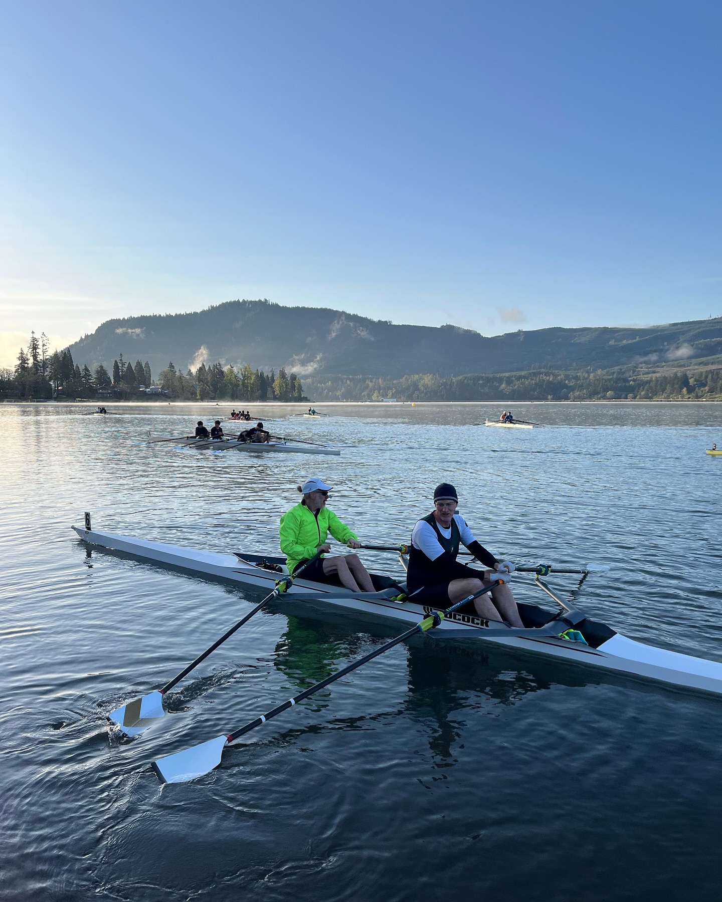 Masters Sculling Team athletes Karla, Tim, and Dale ventured south for the Covered Bridge Regatta last weekend - and came home with racing stories to tell about the beautiful mornings on Dexter Lake and a very windy afternoon!
Heats Men’s 1x
🥇Tim
🥈Dale
Heats Women’s 1x
🥈Karla
Final Men’s 1x
🥉Dale
Final Men’s 2x
🥈Tim and Dale
Final Mixed 2x
🥉Karla and Tim