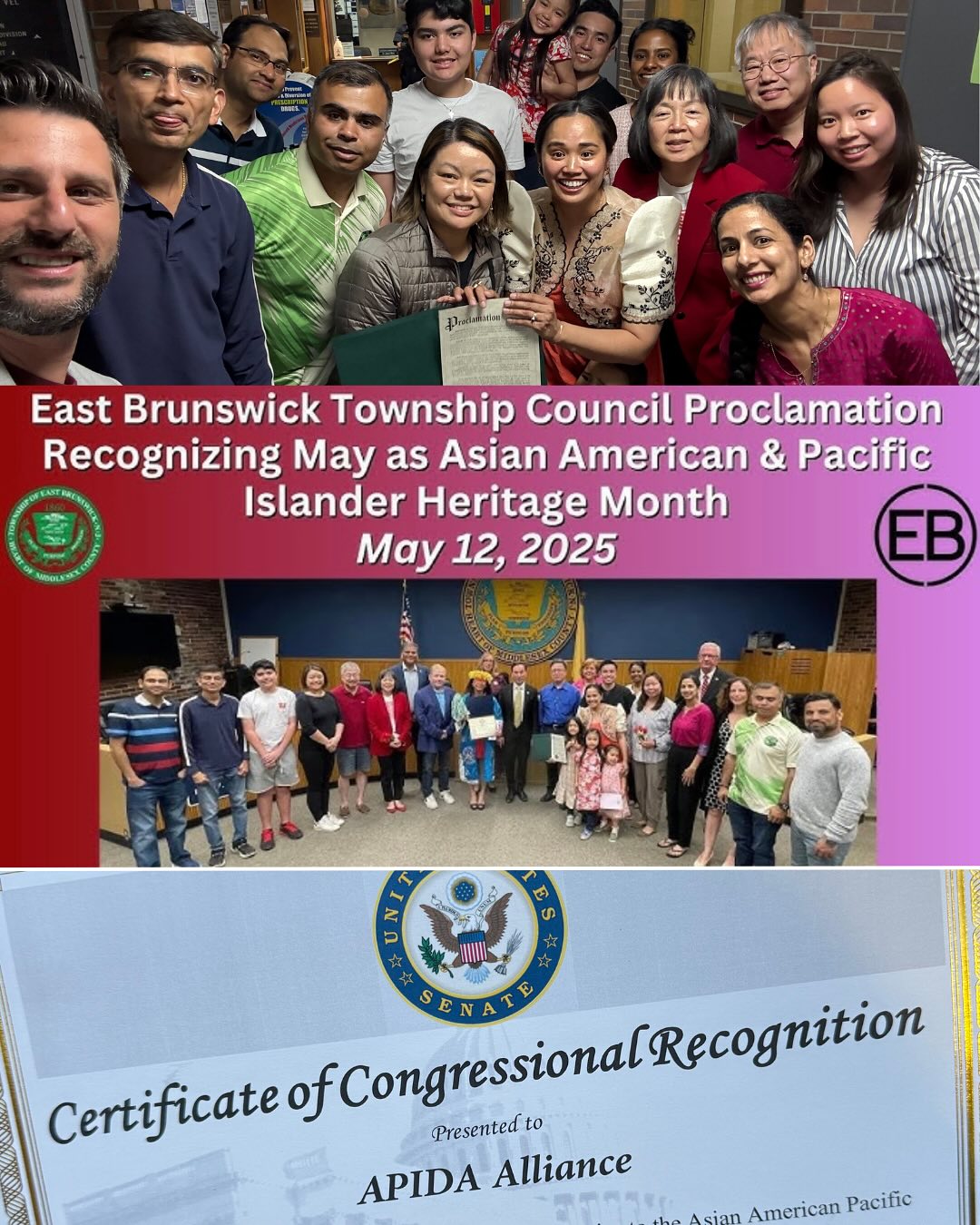 On May 12, 2025 the Township of East Brunswick recognized May as AAPI heritage month to honor the contributions Asian Americans and Pacific Islanders have made to our nations history! Thank you to Mayor Cohen, the Township Council, and everyone who came out to support this momentous month!
.
.
.
#aapiheritagemonth #aapi #aapimonth #eastbrunswick