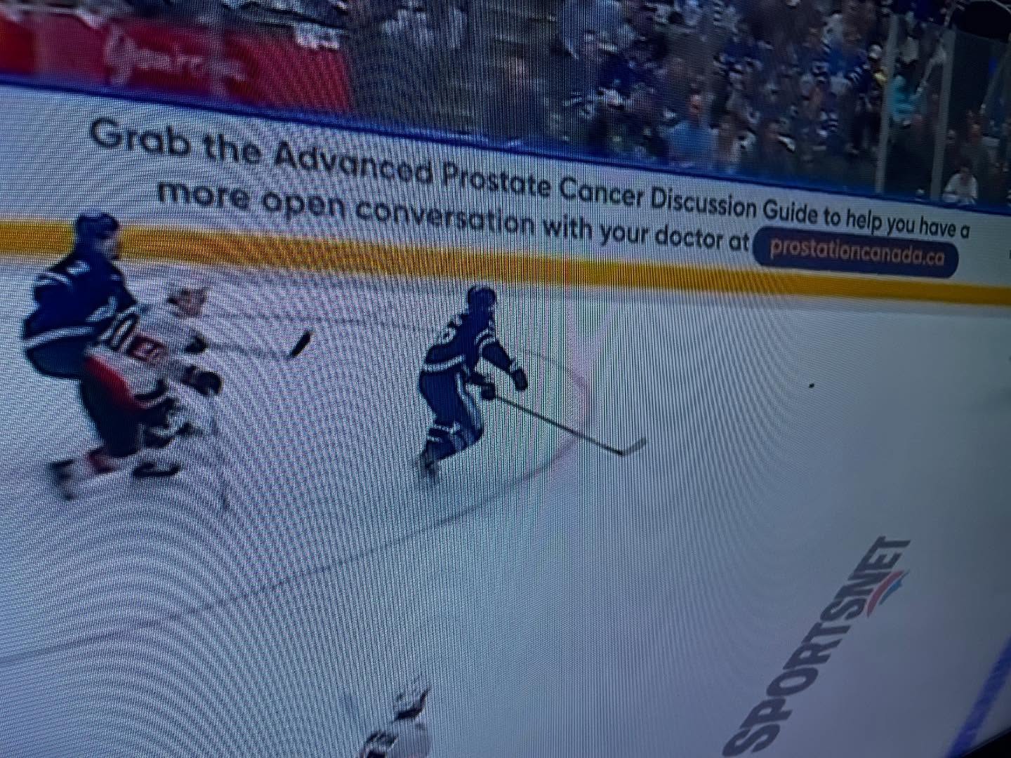 Q: How many words can you cram on a digital rinkboard? A: 19 and a URL. 😆 Hint: If you have the budget for ad placement during the NHL playoffs consider using a tiny fraction of those $ to hire a copywriter. 🤷🏻♂️
