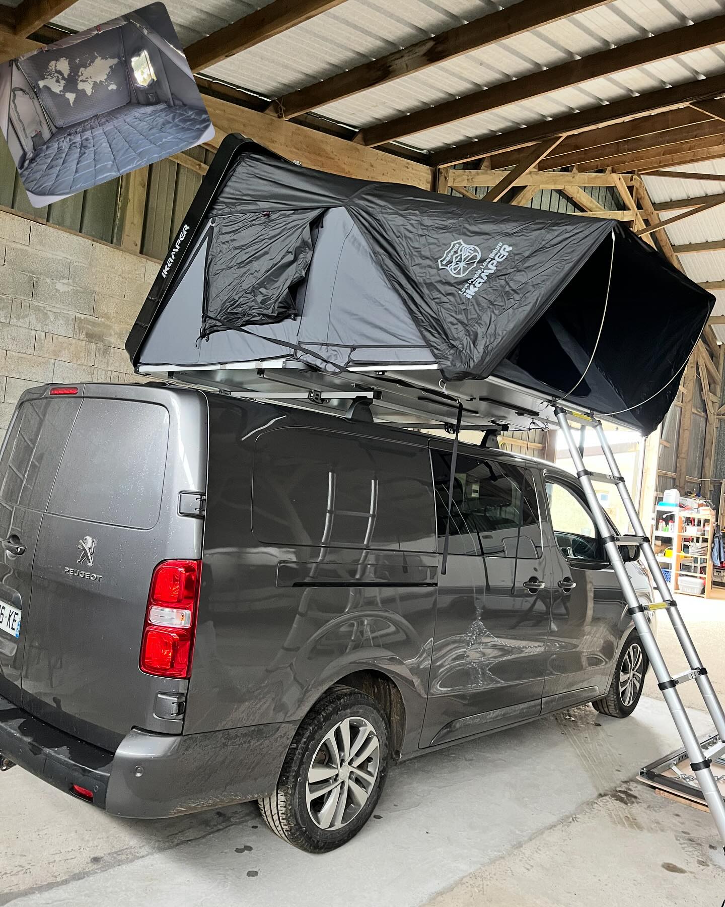 Vente et installation d’une tente de toit iKamper 3.0 (4 places) sur un Peugeot expert Procab en vue d’un road trip en Espagne 🇪🇸 ☀️
N’hésitez pas à nous contacter pour la location et/ou l’achat d’une tente iKamper , modèle disponible en 2 places également ( 3.0 mini) !!