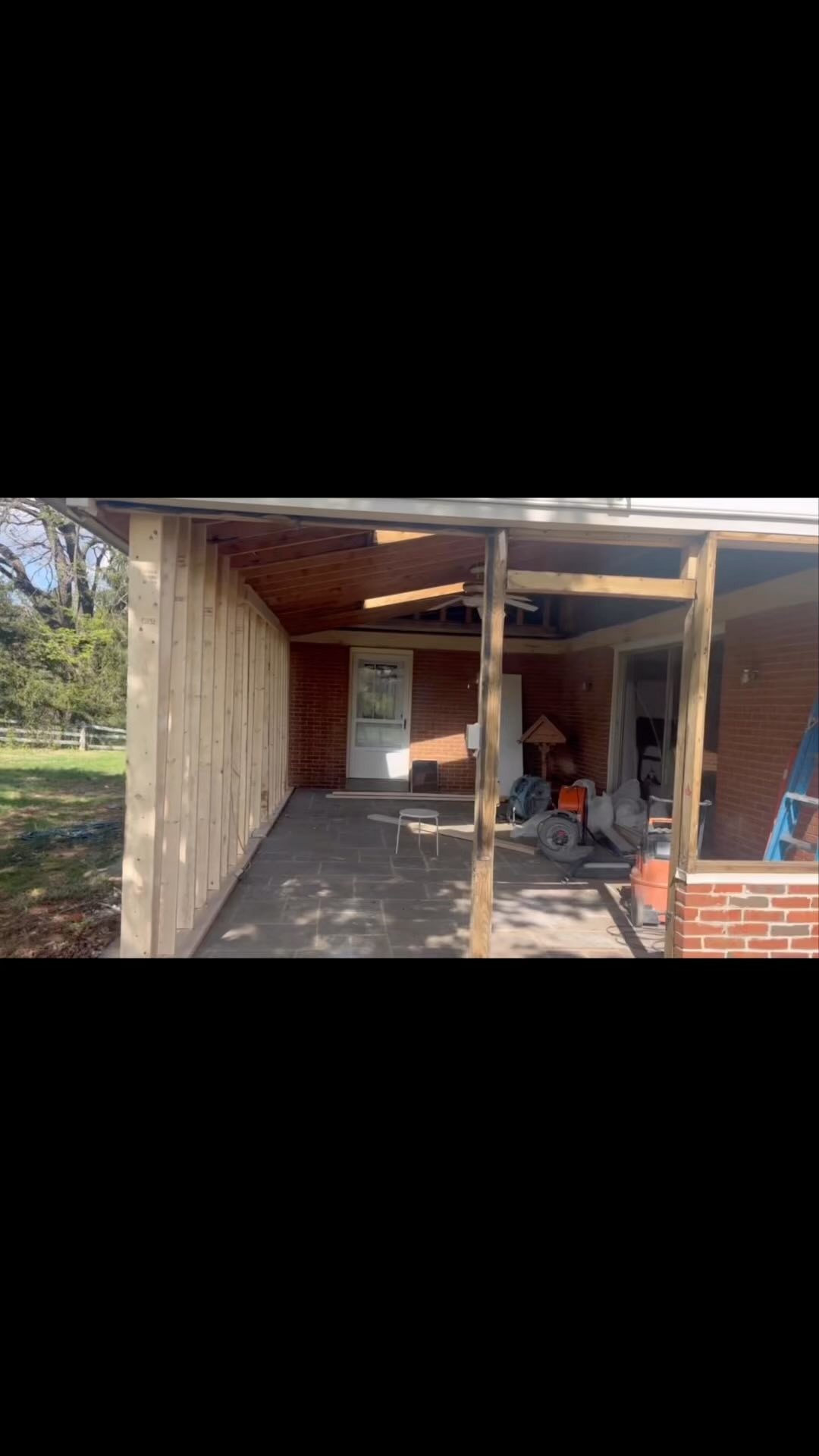 Temp wall is up ready for re-framing. #construction #builder #remodeling #generalcontractor #framer #framing