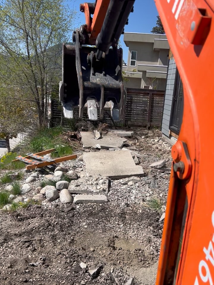 Asphalt cutting and removal . Making space for footings and a deck to be built #tapcontracting