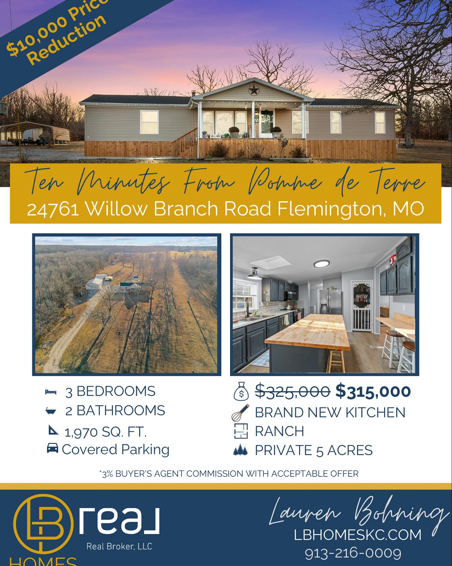 $10,000 Price Reduction - Remodel Home on 5 Acres Only 10 Minutes From Pomme de Terre Lake!
3 🛏️
2🛁
Pole Barn plus covered parking/storage