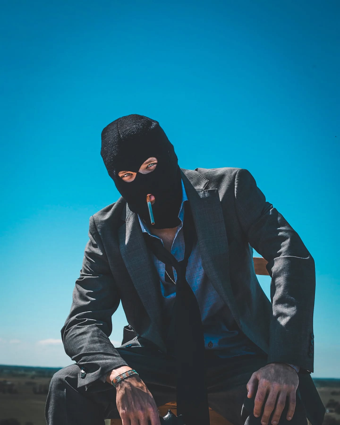 Bad guys & blue skies 💰
Image from an old photoshoot. I just love the blues in this picture. And the separation between subject and background is super crisp.
#photography #photoshoot #balaclava