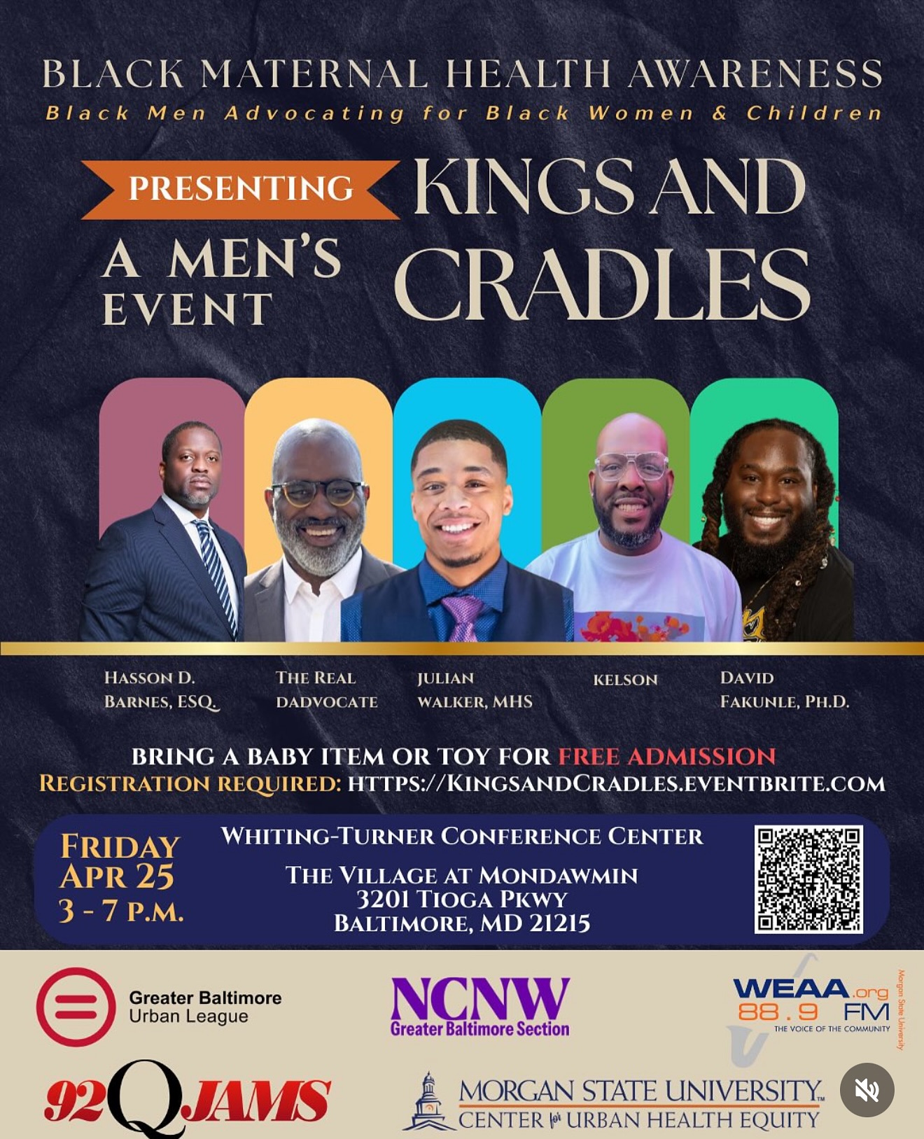 To all of my men this is a topic that we can all benefit from. Supporting Black Maternal Health.
We will be on location chatting live with Jessica Taylor of @therapyforblackwomenllc and @rashadbowtiemills_1914 as to what support may look like from both men and women and how we as men can play our part.
It will be great conversation as we shed light on what Black Maternal Health means to us all.
THERES STILL SPACE AVAILABLE to ATTEND
VISIT the link in bio KINGS & CRADLES