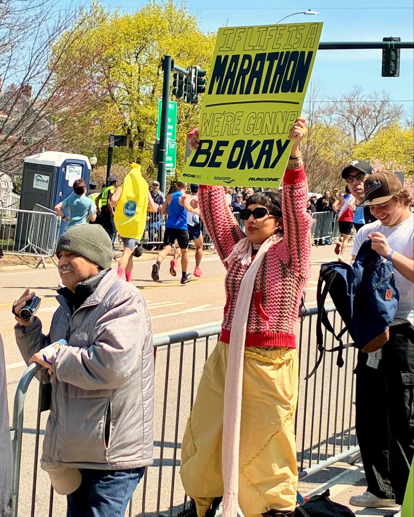 YOU CHEER AND YOU SCREAM FOR EVERY PERSON OF EVERY RACE AND NATIONALITY brave enough and perhaps crazy enough to sprint up Heartbreak Hill at supernatural human speed before cresting down Beacon Street and into Newton. You clap for every individual, including those who flew here from 129 different nations, and for the front runners who seemingly float over pavement at a mind boggling sub-five-minute-mile. No one boos the runners from Kenya or Ethiopia. No one jeers the non-American athletes (as if one could tell just by looking). Up against would-be despots whose highest aspiration is to stoke violent divisions among us, on this day, Boston prevails.