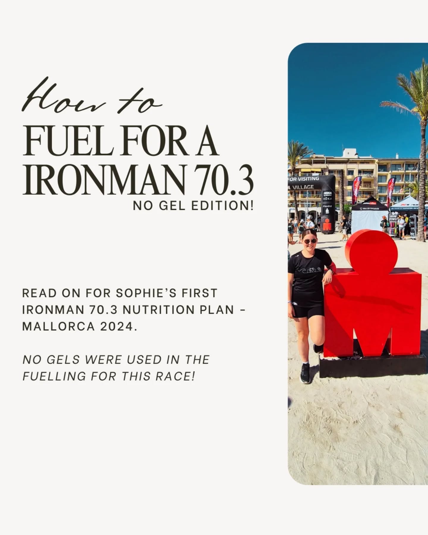 If you're confused about how to fuel for your 70.3? You're not alone!
Sophie tested and fine-tuned her race-day nutrition well before her first Ironman 70.3 — learning early that gels weren’t the best option for her.
This guide shares exactly what she ate and drank at Mallorca 2024 to stay strong, finish happy, and avoid gut issues.
If you ever want to chat triathlon training, fuelling, or your next big goal, our door at The Station is always open.
💡 Save this post for future reference!