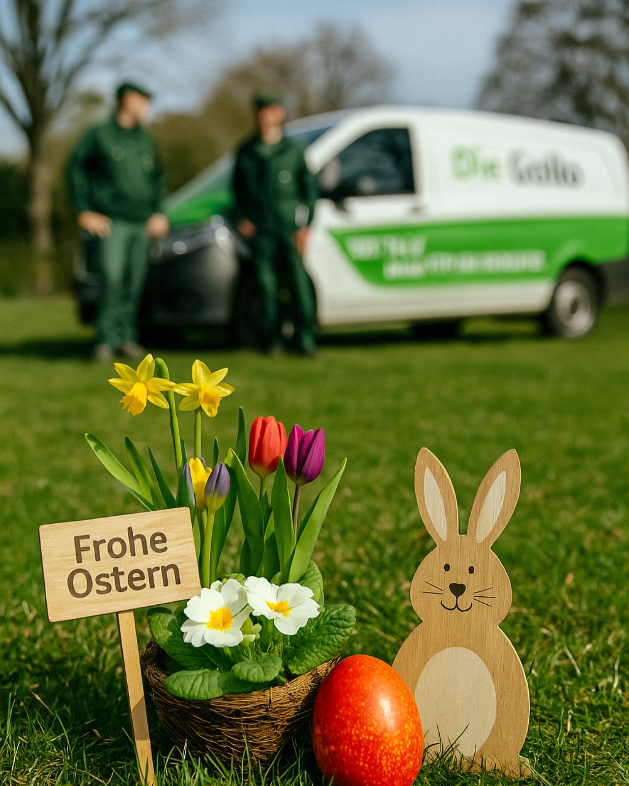 Frohe Ostern wünscht euch Die Gollo!
🐣🌷🚜🐰🌼
Während der Osterhase fleißig Eier versteckt, kümmern wir uns mit genauso viel Einsatz um eure Gärten, Wege und Flächen.
Unser Team ist 365 Tage im Jahr für euch unterwegs – mit Herz, Hand und Heckenschere!
Danke an alle, die mit uns gemeinsam die Welt ein kleines bisschen grüner machen.
Wir wünschen euch ein sonniges, entspanntes und farbenfrohes Osterfest mit euren Liebsten!
Euer Team von Die Gollo
#FroheOstern #DieGollo #Gartenbau #Lüneburg #TeamGollo
#365TageImEinsatz #Frühlingserwachen #Ostergrüße
#GrünesHandwerk #GaLaBau #Ostern2025