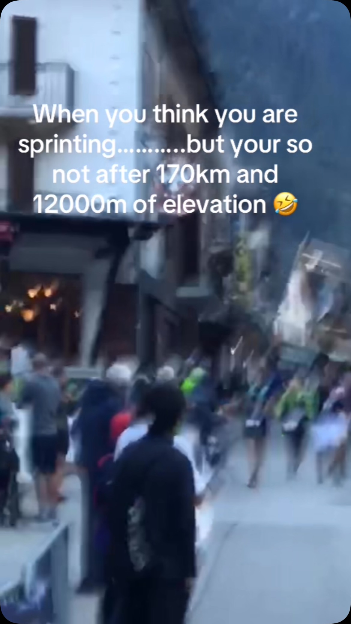 When you think you are sprinting BUT you are so not!!!!!
This was my finish at the UTMB three years ago. Trying to sprint after 170 + kms and 12,000m of vert is officially hard. 😀🤣😆
#UTMB
#tahoe200
#training
#runhappy
#mountainrunning
#runningismytherapy
#ultrarunningtips
#runstrong
#runtoinspire
#morethanwethinkwecan
#trailrunningviews
#200miletraining
#tahoe200
#ultraruncoach
#enduranceruncoach
#ultratrailrunner
@evolvedsportsperformance
@fortius_therapy