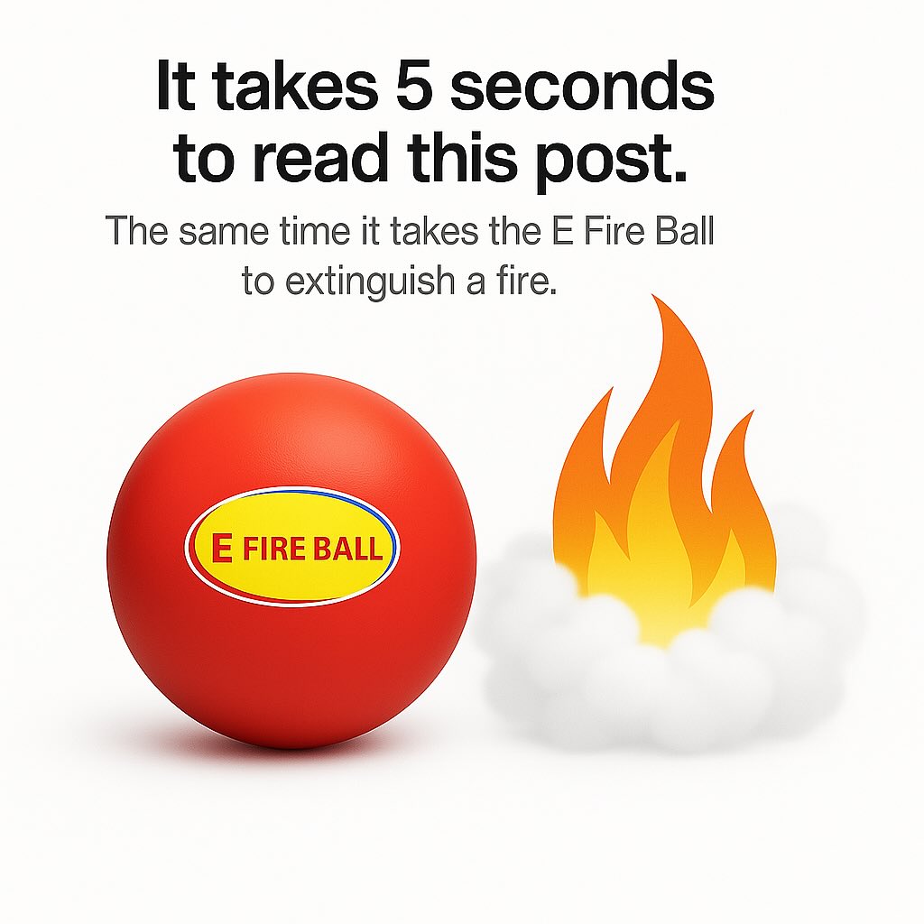 Read this. That’s how fast it works.
#efireusa #EFireBall #FireProtection #firesafety