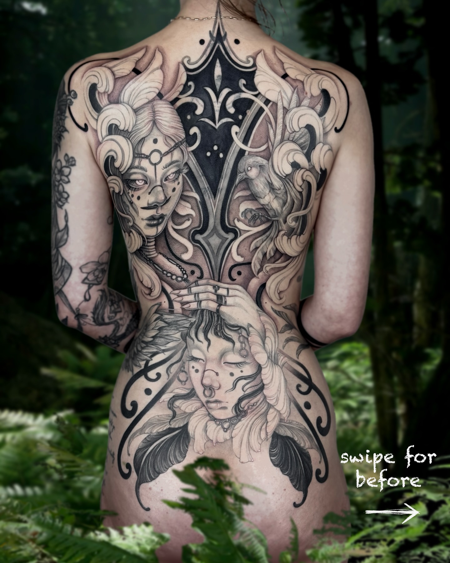 โข ๐๐๐๐๐๐ ๐ ๐๐๐๐๐๐๐๐ โข
.
โค๏ธโ๐ฉน In loving memory of my clients mum, who was an absolute beautiful energy and now eternally with us.
๐๏ธ Her mum used to have a beautiful image of a mother and child in her room, so we got inspired by that image and I tried to represent the calm, peace and protection from her mother to be forever protecting her and watching her back. We have a bird to represent her mums name, Tweet.
โข After a video call and 7 incredible sessions together over a period of 1 year, here's the completed project! - I'm beyond honoured when a client considers me and my art for their whole back, but even more when it's such a meaningful piece ๐ฅบ Thank you SO much Khia, I'm yet to meet someone so strong like you. Thanks for being so committed, patient and an amazing energy to have around!
#fullbacktattoo #fantasytattoo #fairytattoo #dragontattoo #londontattoo #tattooartist #darkfantasy #darktattoos #meaningfultattoos