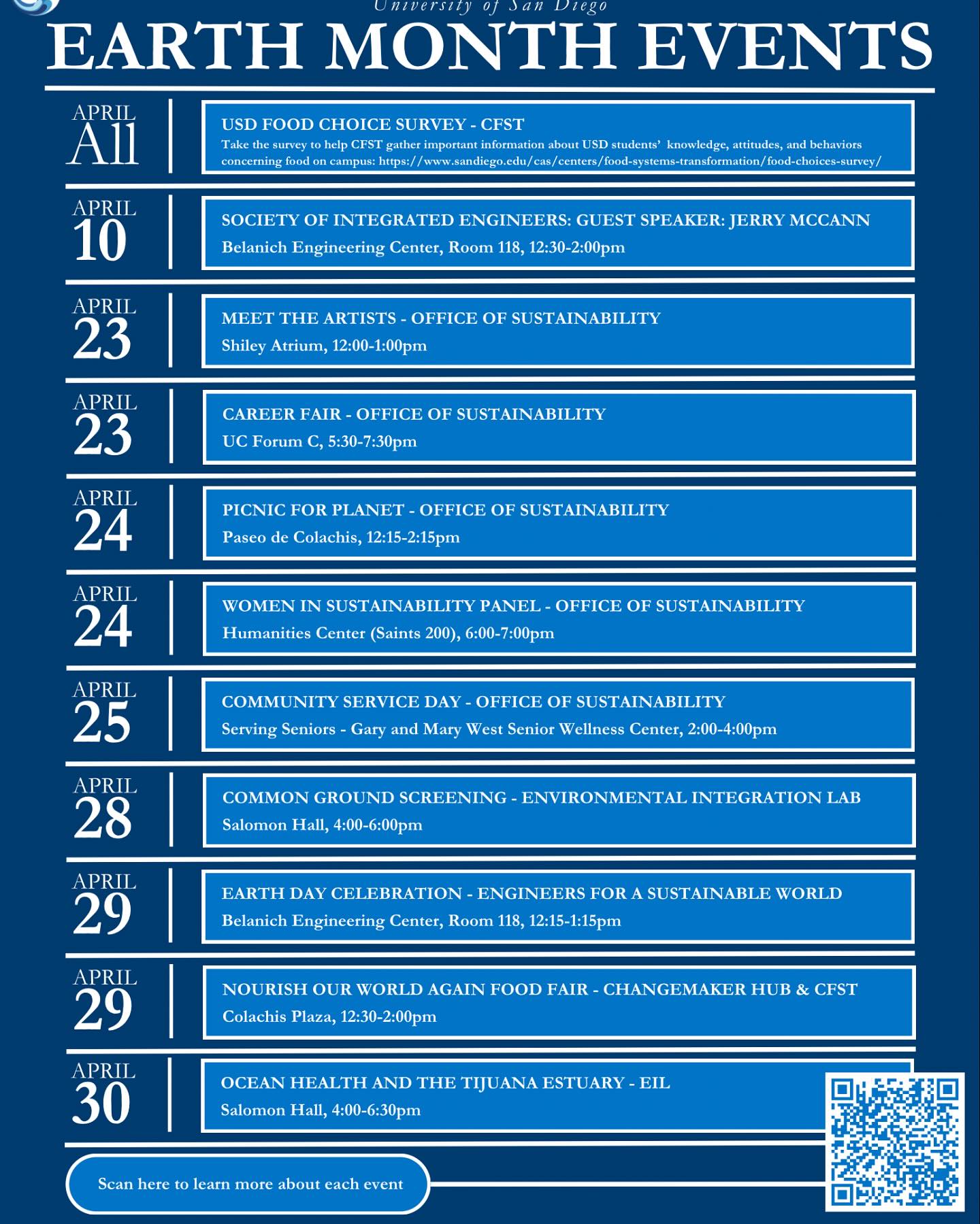 Learn about all the USD Earth Month Events here!