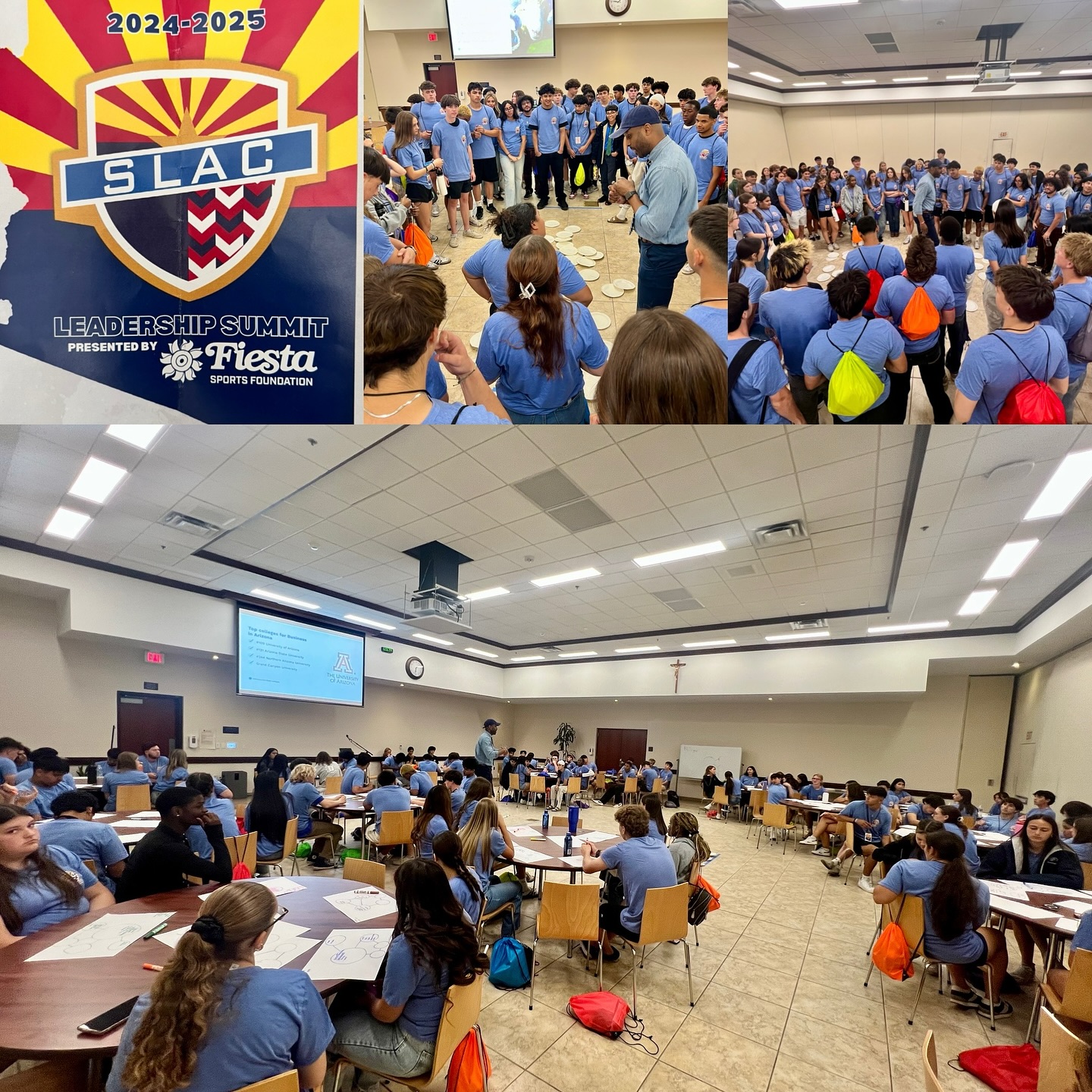 An unforgettable day at the 2024-2025 AIA SLAC Leadership Summit in Phoenix, Arizona!
From powerful keynotes and hands-on leadership activities to creative breakout sessions, the energy and purpose were unmatched. These young leaders showed up ready to grow, serve, and lead with excellence.
Presented by the amazing AIA & @pickingup.slac & hosted at Xavier College Prep, this was more than a summit—it was a launchpad for future change-makers.
#SLAC2025 #AIAStrong #LeadershipInAction #NextGenLeaders #AIA #nfhs #LeadershipSummit #StudentAthleteLeaders #AIAEvents #XavierCollegePrep #LeadByExample #riseandlead #passiontopurpose #omaripearson #askinnykidfrommaywoodilwithadream