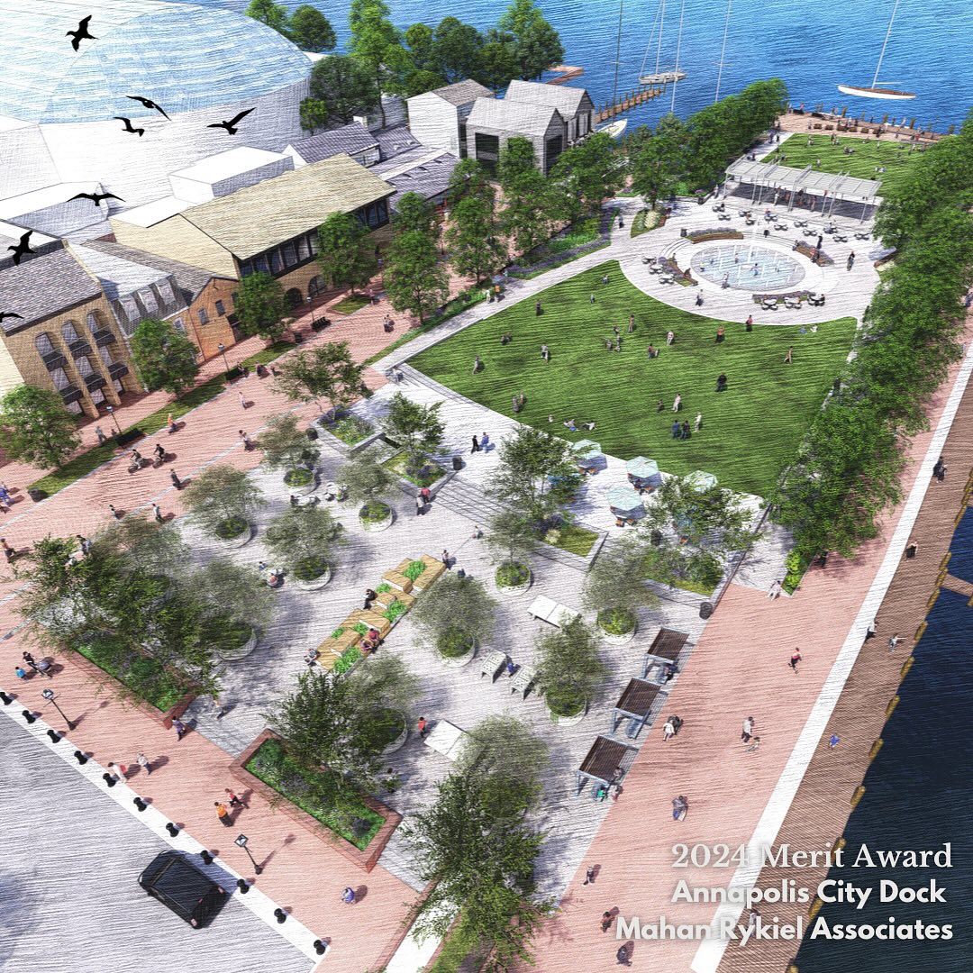 🌿 Designed to protect the past—and prepare for the future 🌿
At the heart of historic Annapolis, this project designed by Mahan Rykiel Associates, reimagined waterfront responds to sea-level rise while honoring its deep maritime legacy.
Resilient design meets community space with:
➕ Elevated promenades
➕ Interactive fountains & flexible plazas
➕ Climate-smart planting
➕ Self-activating flood barriers
By blending engineering with ecology, the new City Dock strengthens downtown’s resilience and reconnects people to the Chesapeake Bay.
💬 How are you integrating climate resilience into your public space designs? Drop your thoughts below! 👇
Learn more about the project on our Reels page.
See how this award-winning project is reshaping workplace landscapes. Full story in our latest publication—link in bio!
2024 Merit Award
General Design - Unbuilt
Annapolis City Dock
@mahan_rykiel
#thisislandscapearchitecture
#climateresilience #waterfrontdesign
#WLAM2025 @nationalasla