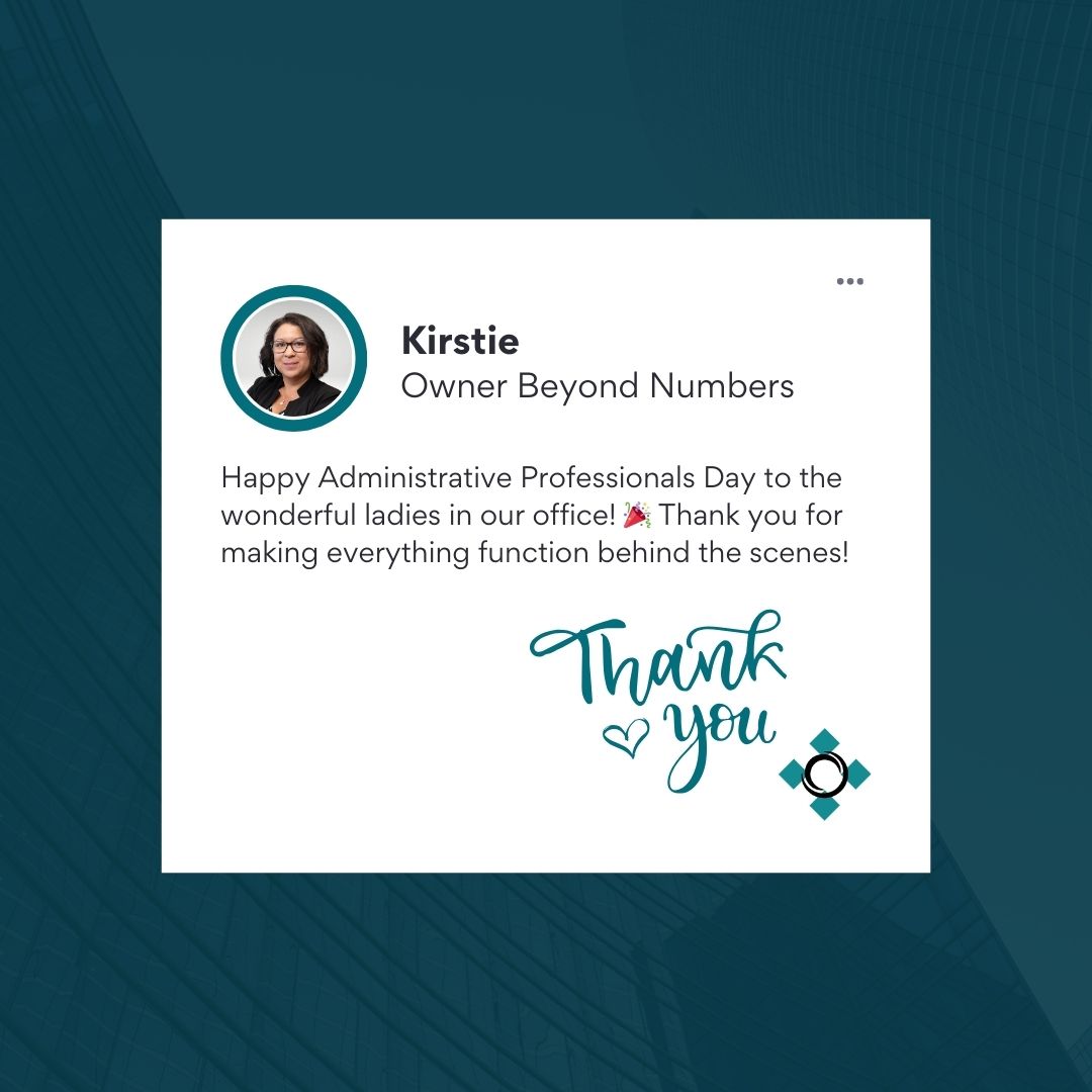 A sincere thank you to the amazing women in our office who keep everything running smoothly behind the scenes. Your hard work is truly appreciated. Happy Administrative Professionals Day! #AdminProfessionalsDay #ThankYouAdmins