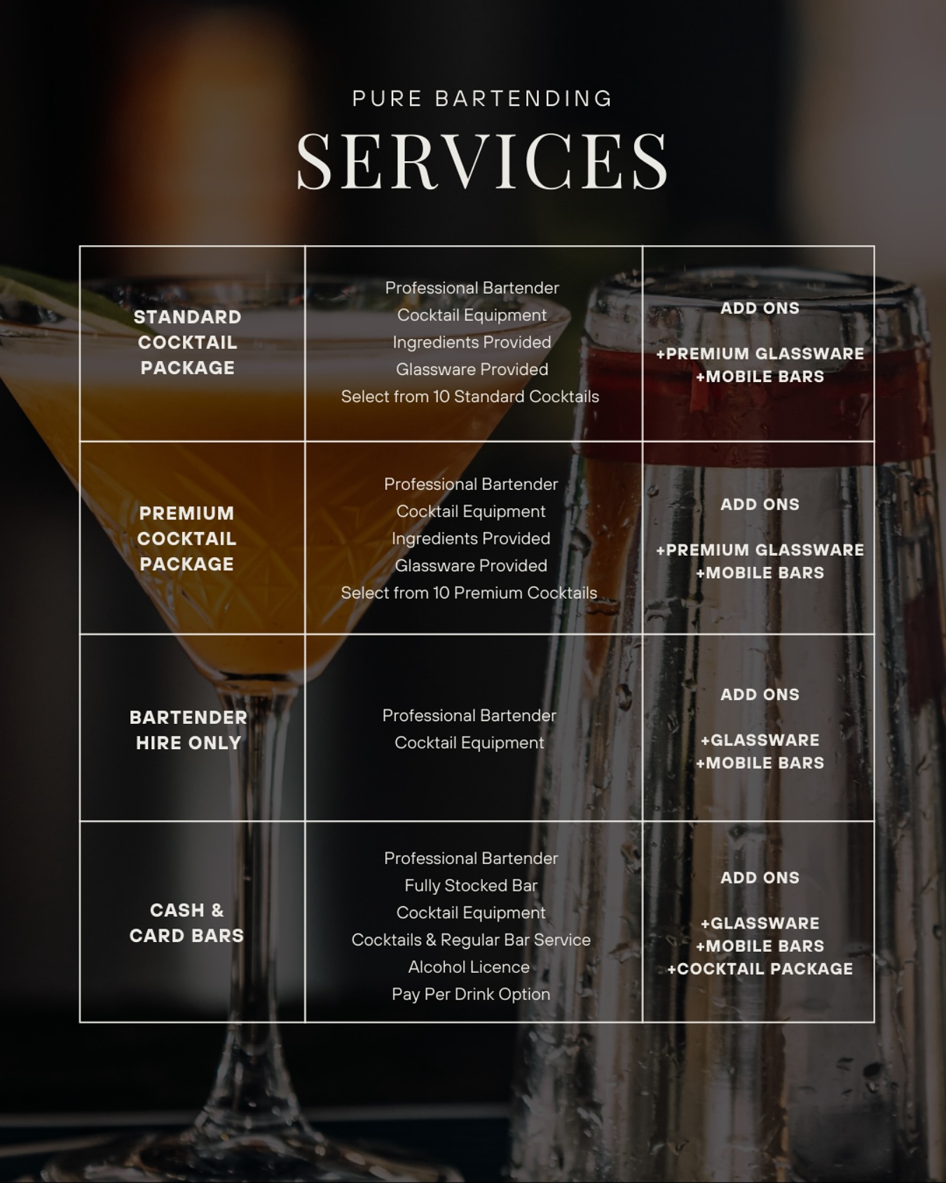 Elevate your next event with our mobile bar hire services. Choose from expert bartender hire to fully stocked bar and cocktail packages - we have something to suit every event and budget.
________________________
#MobileBarHire #CocktailParty #BartenderHireScotland