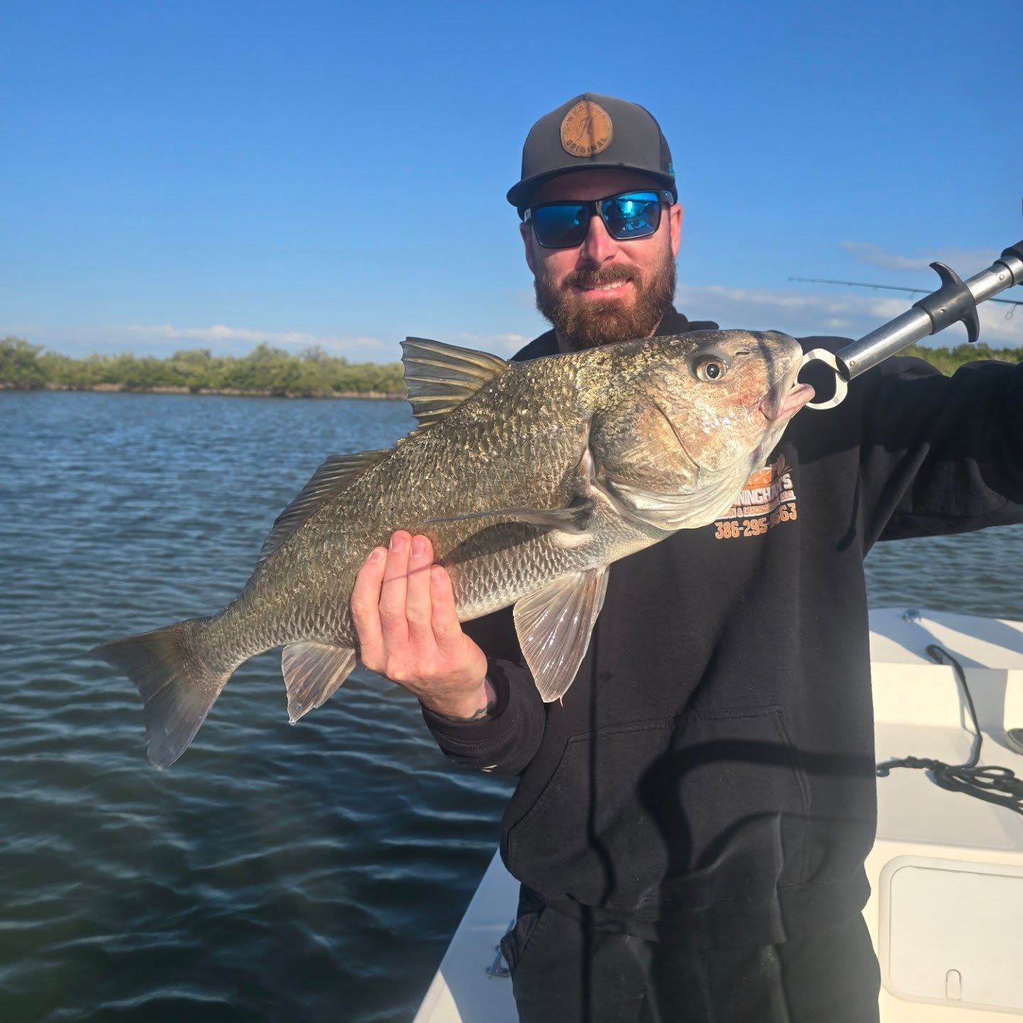 Did a multi boat trip recently and we scored on some nice black drum. #buckedupapparellc #coderedfishingcharters #floridalife #floridafishing #floridafishingproducts #newsmyrnabeach #mosqutiolagoon #4horsemancorks #sordknives #xtratufboots #kto_customrods www.coderedfishingcharters.com