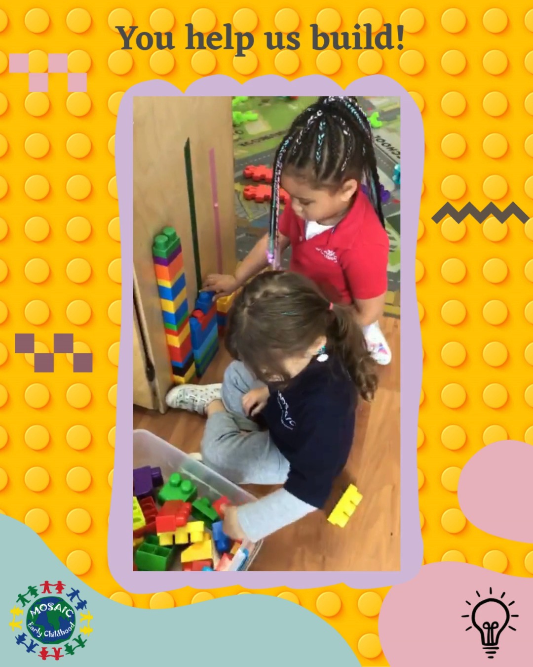Teamwork makes the dream work! 🌟 Watching our preschoolers collaborate on building with blocks is a beautiful reminder of the growth and learning that happens every day. Thank you, teachers, for fostering such a supportive and creative environment. Your dedication helps our little ones build strong foundations for the future! ❤️
#TeacherAppreciationWeek #ThankYouTeachers #MosaicEarlyChildhood #EarlyChildhoodEducation #Teamwork #BuildingBlocks #CreativeLearning #StrongFoundations