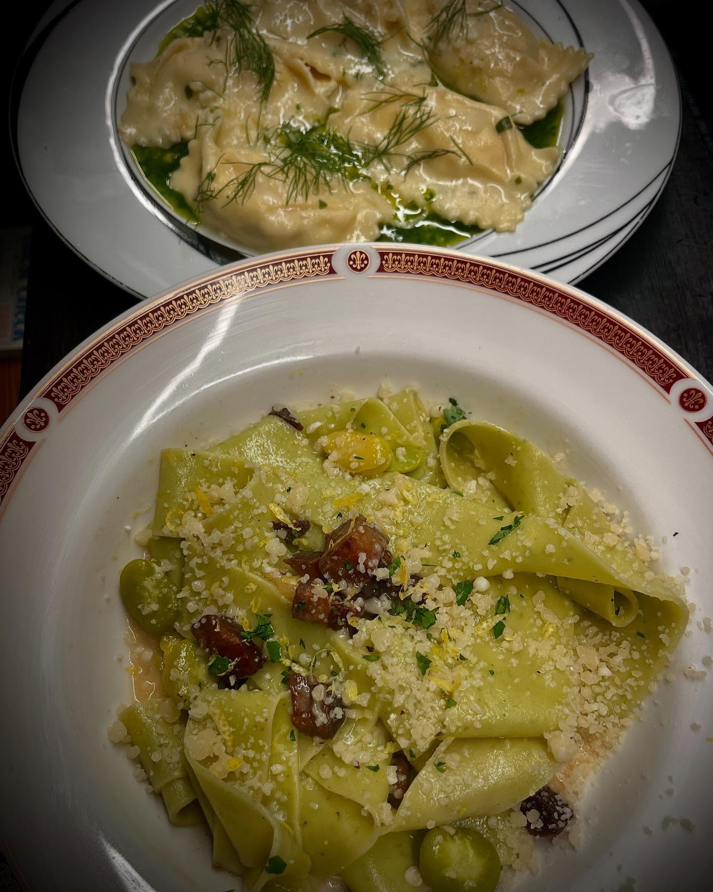 It’s Pappardelle and Agnolotti for the win last week! But don’t snooze on our Tagliatelle & Braised Hare Ragú or our “Woodsman” Spaghetti alla Chitarra with Sausage & Mushrooms. It’s hard for us to pick a favorite pasta from the spring menu. They’re all our favorites. See you tomorrow!