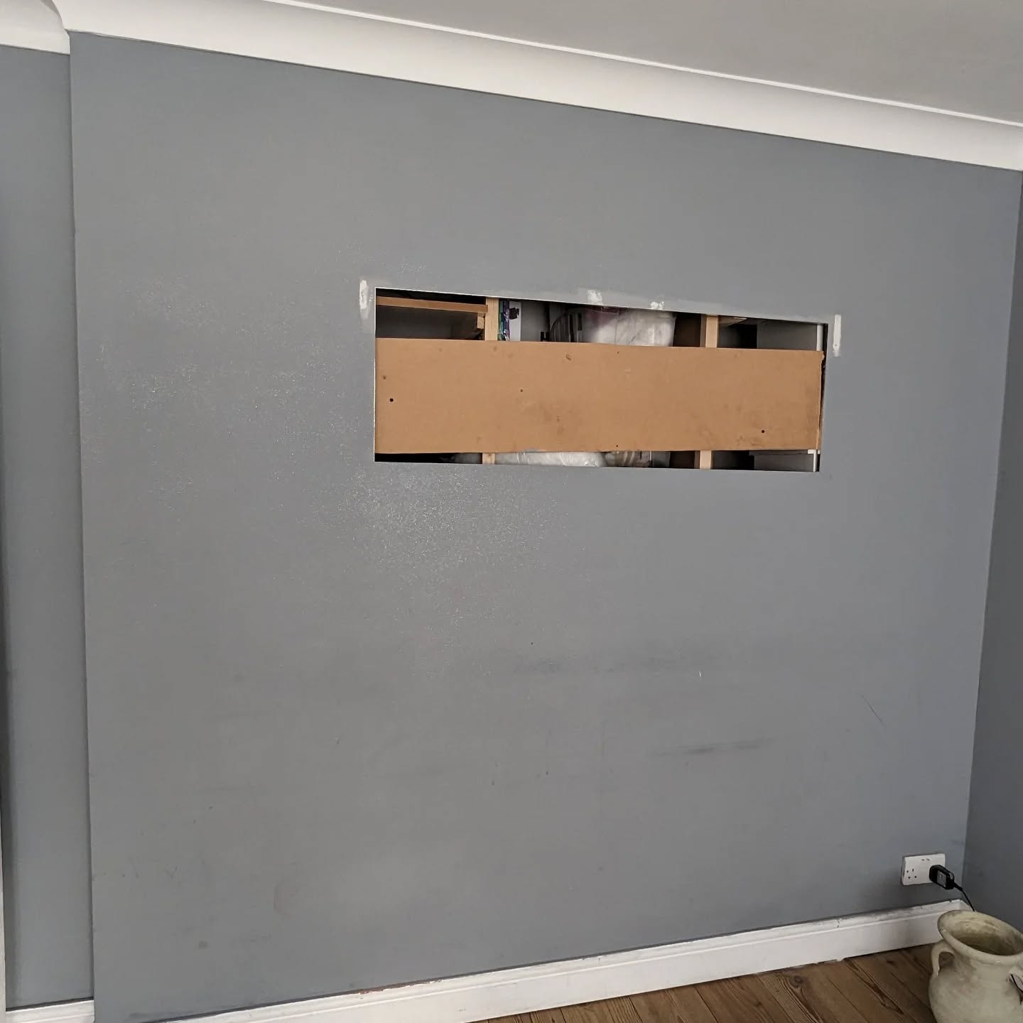 Before and after, 3+0 folding door system installed