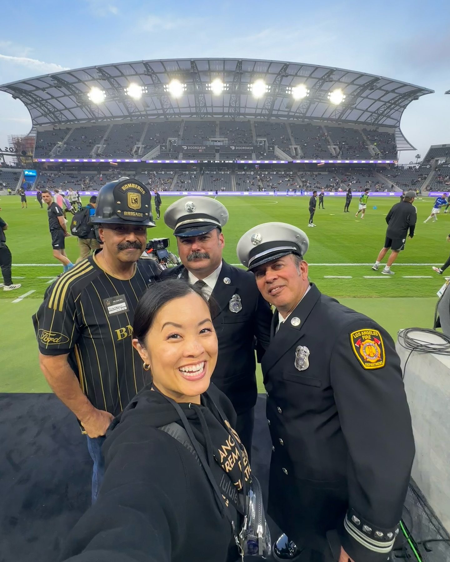 Held a falcon, wore an @lafc championship ring, walked the field @bmostadium with real life heroes…not bad for a Saturday night. 🪩
My work has taken me to some amazing places to do some incredible things with the coolest of people. That will never get old. ❤️
Yes, that is terror on my face in the last photo. 😂
Thanks for the pics, @imadshoots! 📸