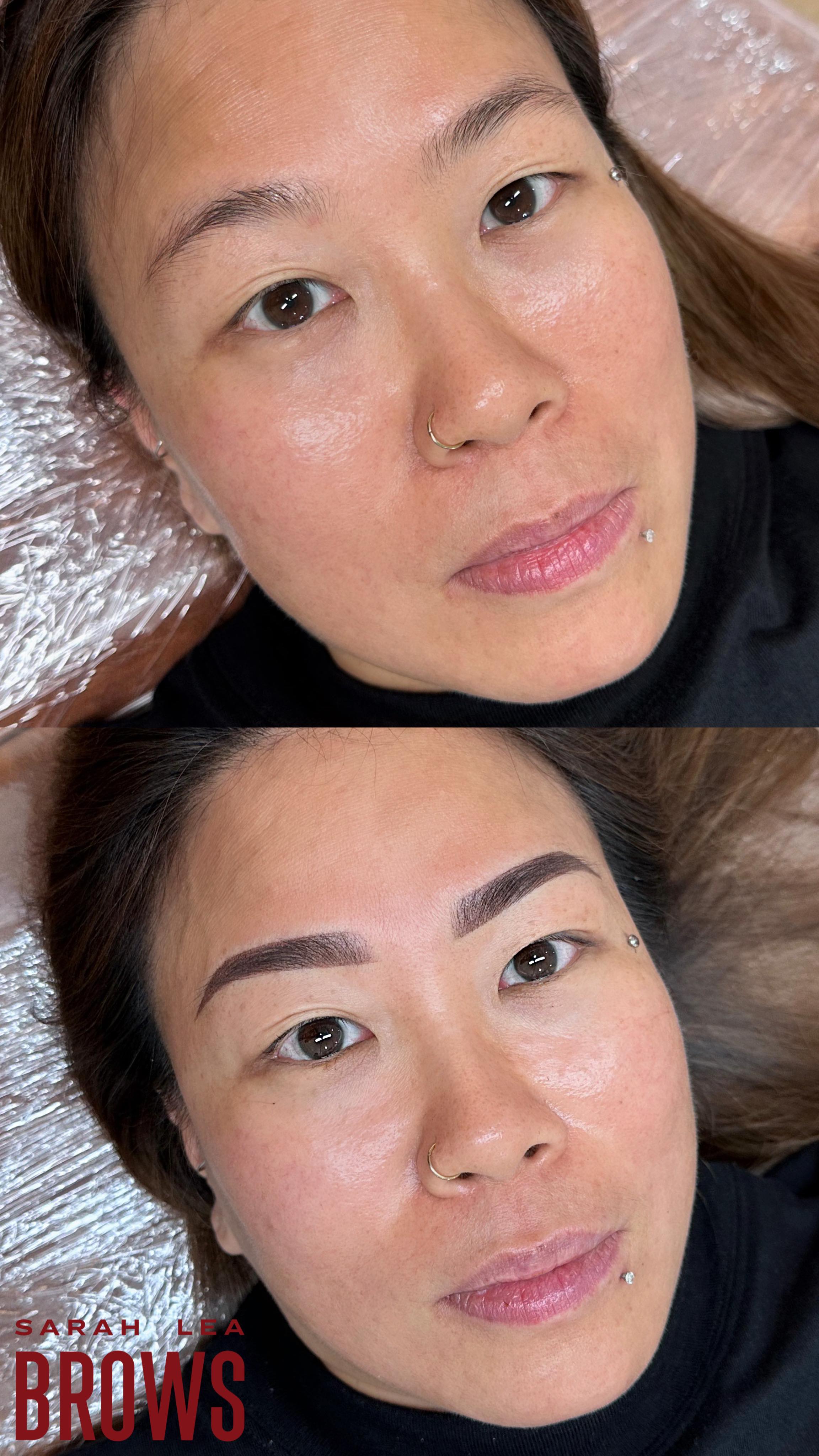 Letâs talk Powder Brows!
Powder brows are a great choice for clients who like to wear their brow more defined, styled and perfect.
Think clean lines, darker tails, and a soft fade through the front â like youâve filled them in â¨perfectly⨠with makeup, but without lifting a brow pencil.
These will still heal to a beautifully soft and pixelated (not blocky, promise) finish, but definitely more âbrow makeupâ looking than our more natural alternatives like Soft Ombre or Feathering. Perfect on all skin types including oily skin types.
Curious if theyâre right for you? Book a free consult via the link in bio or www.sarahleabrows.com