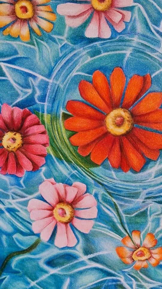 Inspired by awakenings, this piece marks a pivotal shift in my creative journey. My last collection explored the journey of healing—navigating the overwhelming depths of emotions that can feel like drowning under their weight. This artwork, however, celebrates the moment of transformation, the emergence from those depths into clarity and light.
The flowers symbolize resilience and self-awareness, reaching toward the sun and blossoming into a new way of being. The ripples in the water echo this awakening, as every small movement creates waves of change. In this moment, we feel the warmth of the sun on our faces, savor the soft breeze, and truly appreciate the beginning of a new chapter.
It’s a celebration of growth, a testament to the beauty of life after healing, and an invitation to pause and embrace the journey ahead.
#Creativejourney #awakening #artinspiration #fabercastellpolychromos #floralart #healingjourney #foodforthesoul