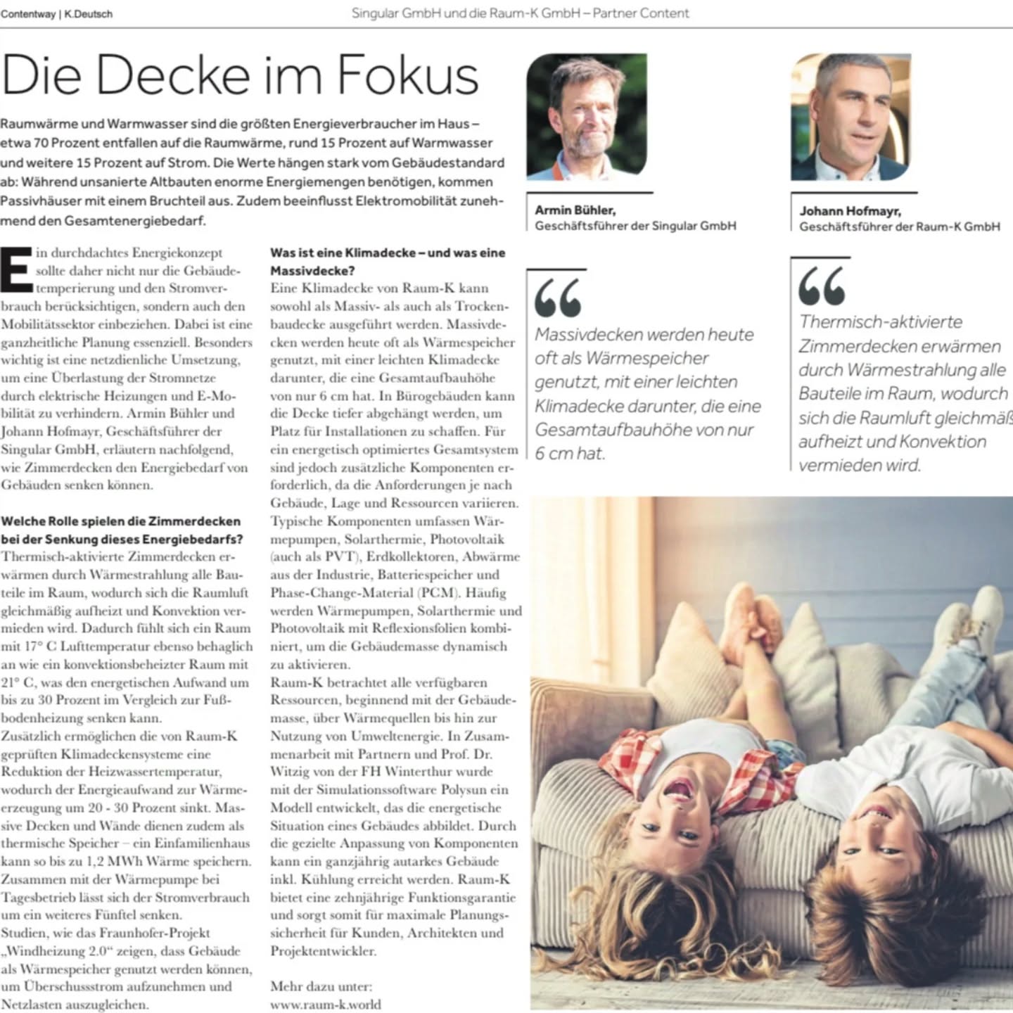 Beitrag in Contentway, in der Ausgabe März 2025
https://issuu.com/contentway/docs/_175_modernes_bauwesen_landwirtschaft_future_
#Wärmewende #Energiewende #Autarkie #2045Ready #CO2-Vermeidung #Wärmespeicher #Stromspeicher #Energieeinsparung #Raum-KGmbH #Klima-TopGmbH #Klimadecke #Deckenheizung #Fußbodenheizung #modernesbauen #bauwesen