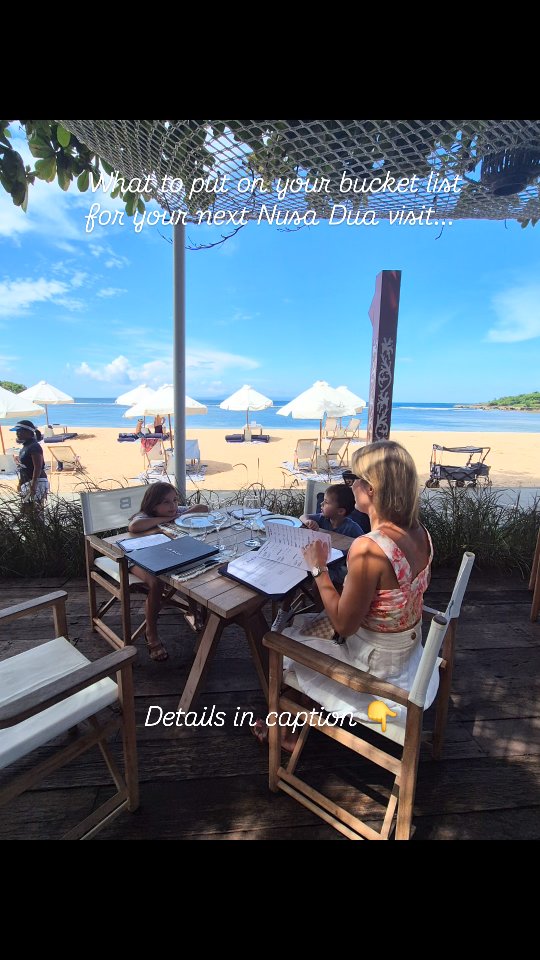 Save this for your next trip to Nusa Dua, Bali ๐
*
*
*
1. Stay in an ocean view suite at The Mulia - the view speaks for itself! The service is ๐๐๐๐๐ and the breakfast is next level
2. Have lunch at Le Bleu by K Club - for those French Riviera vibes and delicious food
3. Have dinner at Izakaya by Iko at the Kempinski - the cocktails and food are outstanding!
4. Enjoy! Nusa Dua is the most beautiful area of Bali, and caters to both families and couples, you'll have the time of your life ๐
*
*
*
*
#balitravel #luxuryfamilytravel #nusadua #nusaduahotels #nusaduarestaurants #luxurytravel #travelgram #wanderlust #familytravel #luxurytrips