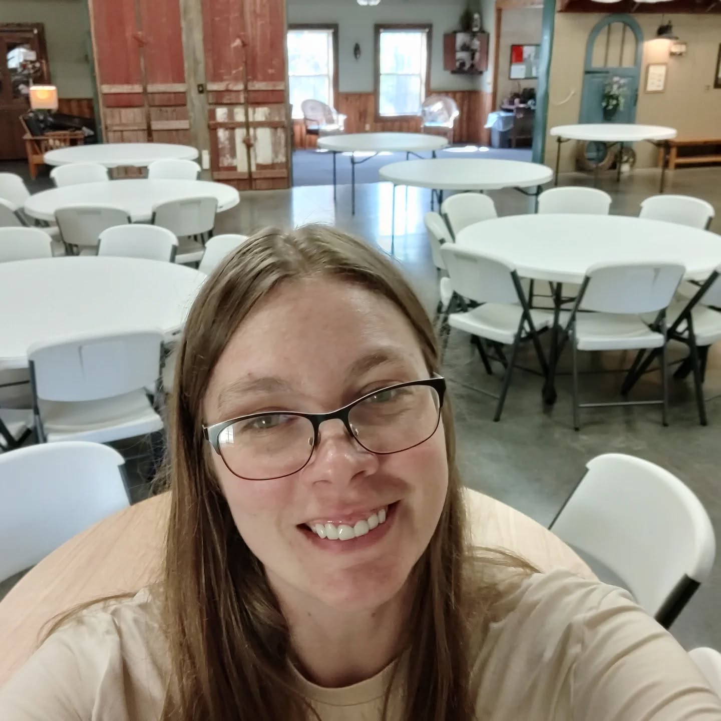 Setting up for our next group!