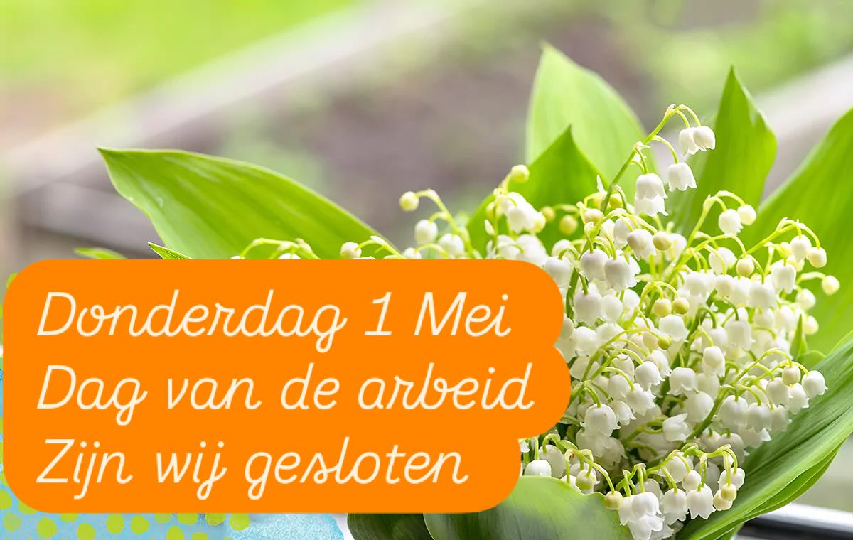 Donderdag 1 mei zijn wij gesloten!
Vrijdag tot zondag wel open.
☀️