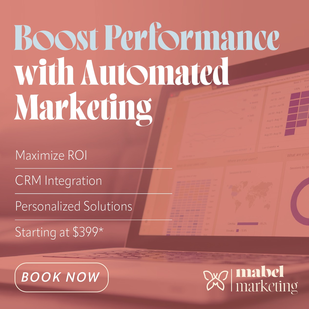 Stop wasting time with manual marketing tactics! ❌ ❌
Are you tired of juggling countless tasks, accounts, and clients while trying to grow your business? Streamline your marketing strategy with automated content, intake forms, CRM systems, and more to boost performance and increase efficiency. We offer a wide range of services from single webpage onboarding to full-scale integration strategies! 🚀🌟
Book NOW for exclusive offers and start simplifying your marketing automation today! 👉 👉 https://www.mabelmarketinganddesign.com #automatedmarketing #marketing #personalizedmarketing #marketingdesign