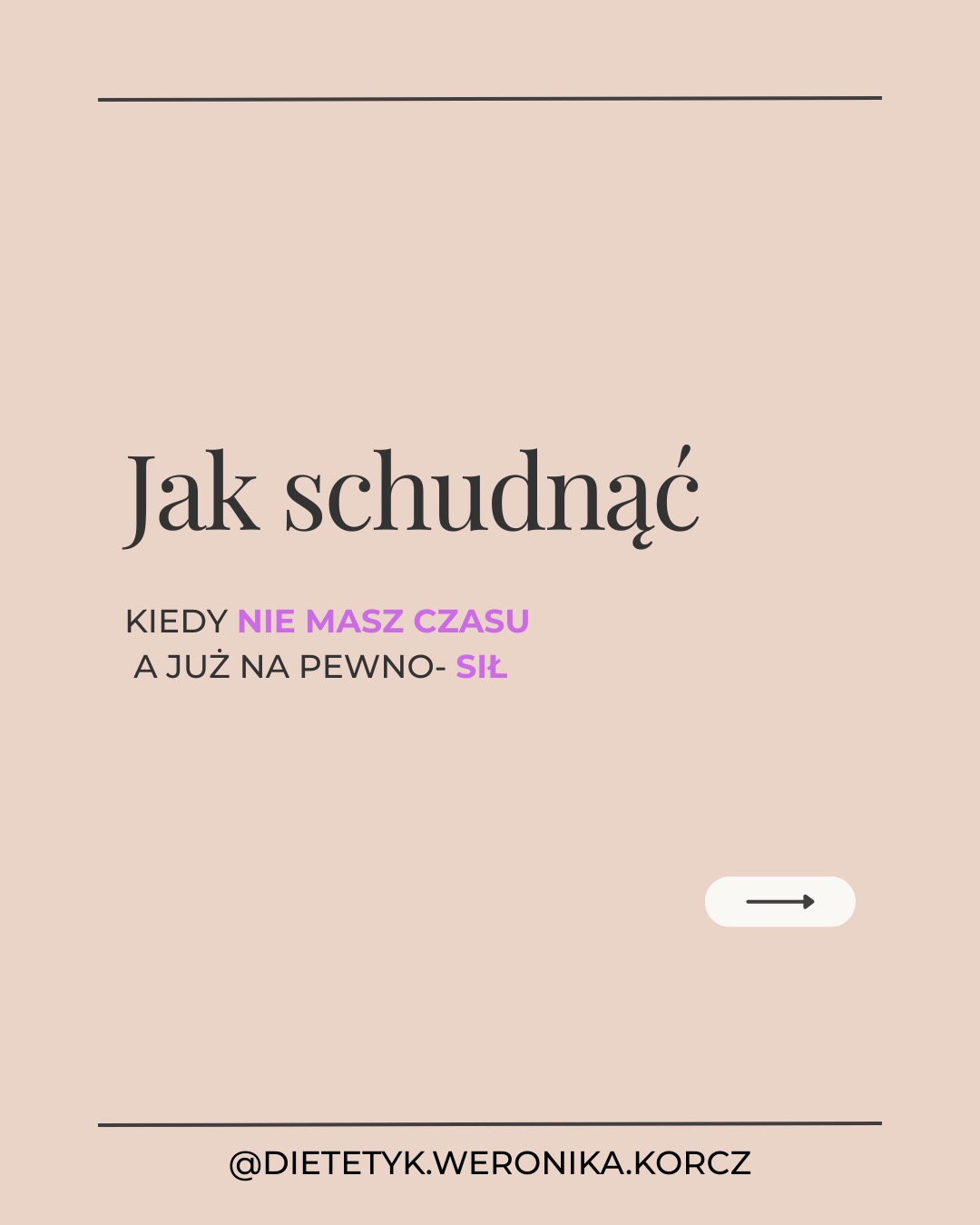 Czujesz, że nie masz już siły?
Kolejna dieta, kolejny zryw, a potem znów frustracja i poczucie porażki?
Może… nie brak Ci silnej woli.
Może po prostu Twoje ciało i głowa są zmęczone.
Zanim znów rzucisz się w wir zmian – zapytaj siebie: – kiedy ostatnio się wyspałaś?
– kiedy zrobiłaś coś tylko dla siebie?
– czy masz czas, żeby spokojnie zjeść?
Bo żadna dieta nie zadziała, jeśli działasz w trybie przetrwania.
Najpierw fundamenty. Potem reszta.
💬 Daj znać w komentarzu, które pytanie najmocniej dziś do Ciebie trafia.
📌 Zapisz ten post – może wrócisz do niego, gdy znów zapragniesz „zmiany na już”. #psychodietetyka #relacjazjedzeniem #zmiananawyków #zdroweodchudzanie #dietetykpsychodietetyk #zmianazaczynasieodgłowy #zdrowiepsychiczne #zmeczenierozwojem #niedietatylkostylzycia #dietetykweronikakorcz