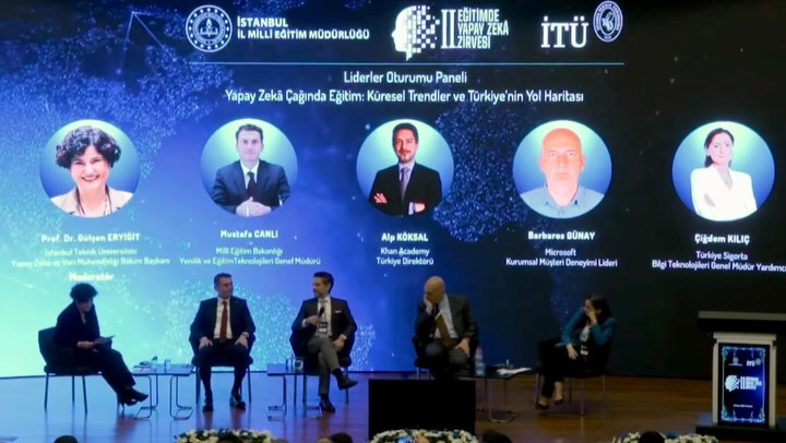 Geçtiğimiz hafta sonu İstanbul Teknik Üniversitesi‘nde gerçekleşen Eğitimde Yapay Zeka Zirvesi’nde kıymetli konuşmacılar ile birlikte sahne alarak Khan Academy’nin eğitimde yapay zeka deneyiminden ve #Khanmigo’dan bahsetme fırsatı yakaladım. İTÜ Yapay Zeka ve Veri Mühendisliği Bölüm Başkanı Prof. Dr. Gülşen Eryiğit moderatörlüğünde, MEB Yenilik ve Eğitim Teknolojileri Genel Müdürü Mustafa Canlı, Barbaros Günay ve Çiğdem Kılıç ile Liderler Oturumu Paneli’nde Yapay Zeka Çağında Eğitim: Küresel Trendler ve Türkiye’nin Yol Haritası üzerine konuştuk. İstanbul İl Milli Eğitim Müdürlüğü tarafından İTÜ işbirliğiyle düzenlenen Zirve yoğun ilgi gördü; üst düzey bürokratik katılımın yanı sıra akademi, eğitim camiası, sivil toplum ve özel sektörü bir araya getiren etkinliğin bir parçası olduğum için mutluyum. Organizasyonda emeği geçen tüm ekibe teşekkürlerimle.
#yapayzeka #ai #eğitimdeyapayzeka #egitimdeyapayzeka #yapayzekazirvesi #eğitim #egitim #öğretmen #ogretmen #eğitimteknolojileri #edtech #dijitaldönüsüm #eğitimdedijitaldönüşüm #education #aiineducation #khanmigo #khanacademy #khanacademyturkce #herseyiogrenebilirsin