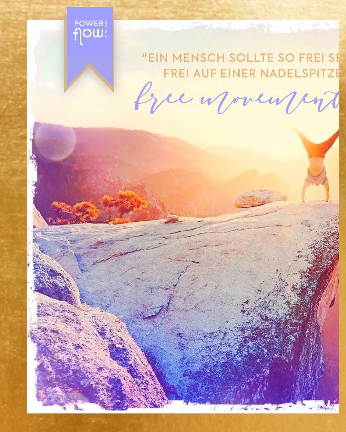 360° GRAD FREIHEIT
„Ein Mensch sollte so frei sein, dass er sich 360° frei auf einer Nadelspitze bewegen kann.“
Für unsere Seele ist absolute Freiheit essentiell.
Ist sie zugänglich befinden wir uns in Übereinstimmung mit unserer persönlichen Blaupause - unserem individuellen göttlichen Schöpfungsplan.
Alles läuft, alles passt. Ein Leben in Fülle.
In der Natur des Mensch sind Freundlichkeit, Glück, Fülle und unendliche Liebe angelegt. Mit der Geburt kommen wir mit unserer individuellen Frequenz und Energie mitten im Leben an und begegnen vielfältigen Einflüssen, die nach und nach dafür sorgen, dass bestimmte Features abgeschaltet werden.
Dies äussert sich z.B über dauerhaften Stress am Solarplexus, im Hals- und Rückenbereich, der Abschaltung des Bewegungsdranges, sowie der Speicherung von Traumata im Nervensystem.
Das einst natürliche Navigationssystem im Körper wird nicht mehr genutzt und verkümmert wie eine ungenutzter Muskel. Dazu gehören z.B: die Thymus und Zirbeldrüse. Sie sind viel mehr als ein unbedeutender Teil des Immunsystem, der schon Mitte 40 in Rente geht. Hierzu ein anderes Mal gern mehr.
Wie Du Deiner inneren und weltlichen Freiheit wieder näher kommen kannst, erfährst Du in unseren kraftvollen neuen Powerflow Starter & Anwender Seminaren.
Weitere Info: Einfachduselbt.com
POWERFLOW - Dein Weg zu mehr Freiheit, Energie & Wohlbefinden.
#einfachduselbst #powerflow #g4verändertalles #feiheit #neuewege #energie #winwin #selbstverantwortung #theeasyway #zueinfachumwahrzusein #gettagothekeytoyourenergy #naturallifebalance #worklifebalance #stressmanagment #empowerment #dowhatyoulove #makeselfloveapriority