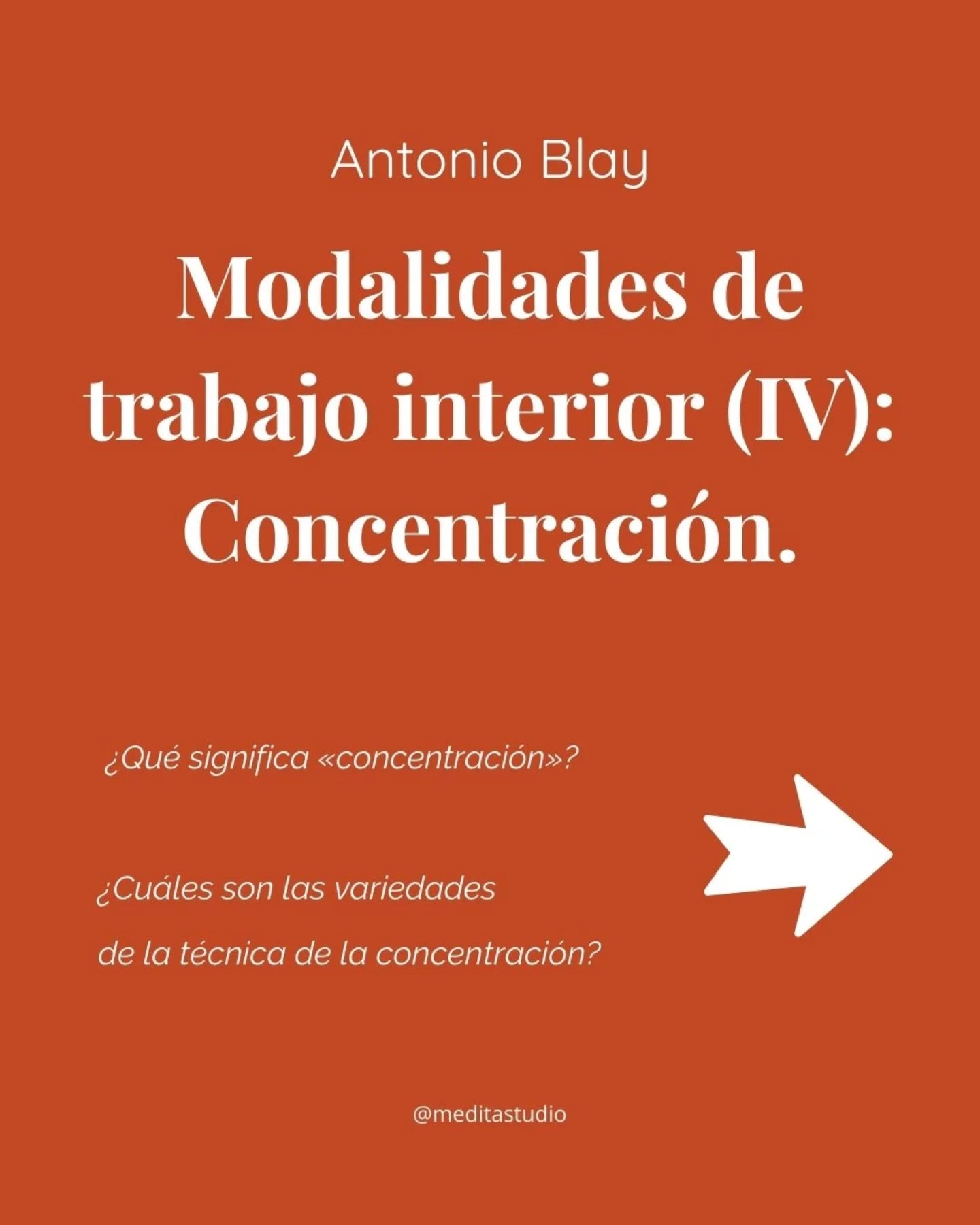 ¿Qué es realmente la concentración? 🤔🧘♀️
La atención es mirar algo mentalmente en un instante.
La concentración es mantener esa mirada.
Es ATENCIÓN SOSTENIDA. 💡
Existen muchas formas de practicarla, y cada una nos lleva a un lugar distinto.
Estos son algunos objetos de concentración que puedes explorar:
✨ tu postura corporal
✨ un chakra
✨ una cualidad propia
✨ una cualidad divina
✨ la investigación del yo
✨ el silencio
📘 El trabajo interior, Antonio Blay
⏩En el blog te dejo una entrevista donde la neurocientífica Nazareth Castellanos nos habla de cómo la meditación moldea el cerebro y su relación con el resto del cuerpo. 🔗 Link en story/bio: https://www.meditayogaestudio.es/post/modalidades-de-trabajo-interior-iv-concentración
Y en las próximas semanas, vamos a profundizar en cada uno de estos enfoques. 🌿
#Meditación #Concentración #AntonioBlay #TrabajoInterior #AtenciónPlena #SilencioInterior #Autoconocimiento #TrabajoInterior #ElTrabajoInterior #CrecimientoInterior