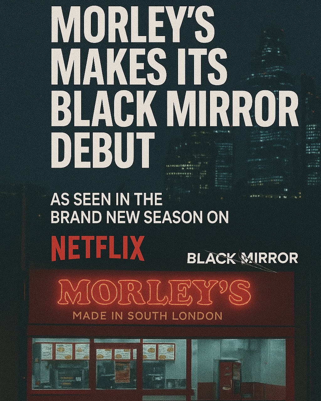 Morley’s made it to Black Mirror — catch us in Episode 2 of the new season on @netflix !
From South Lodnon to Netflix… this one’s surreal 🙌🏾🥹❤️ #BlackMirror